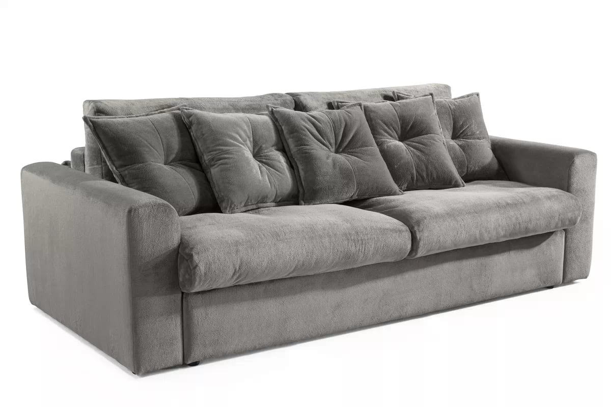 Rozkládací pohovka Sofia Mini - šedý samet Sorriso 3 Pohovka rozkladana do obývacího pokoje Sofia Mini - šedý plusz Sorriso 3