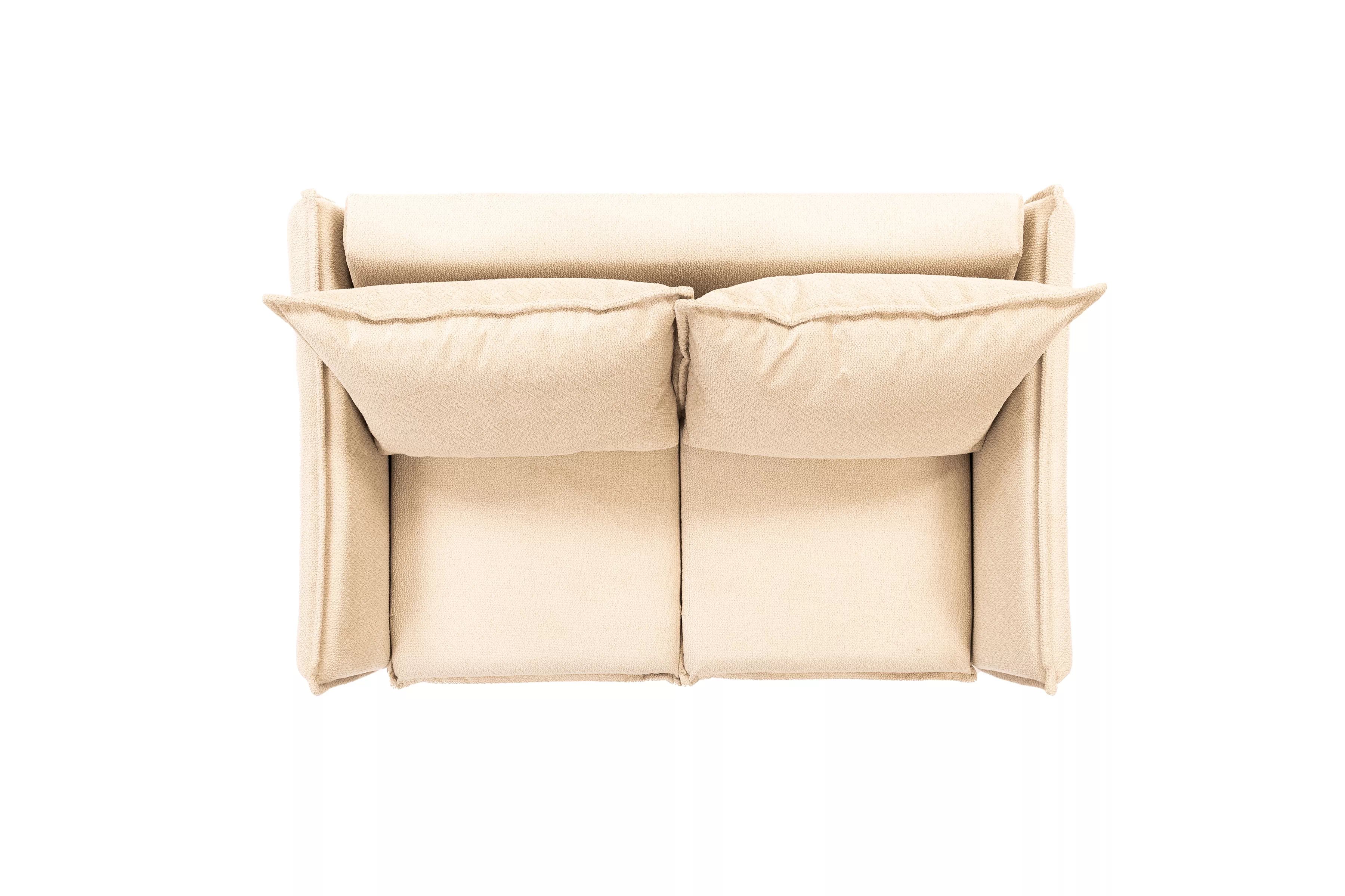 Rozkladacia dvojpohovka Liliamo - béžová žinylka Egon 26 Pohovka rozkladana Liliamo pre 2 osoby - béžový šenil Egon 26