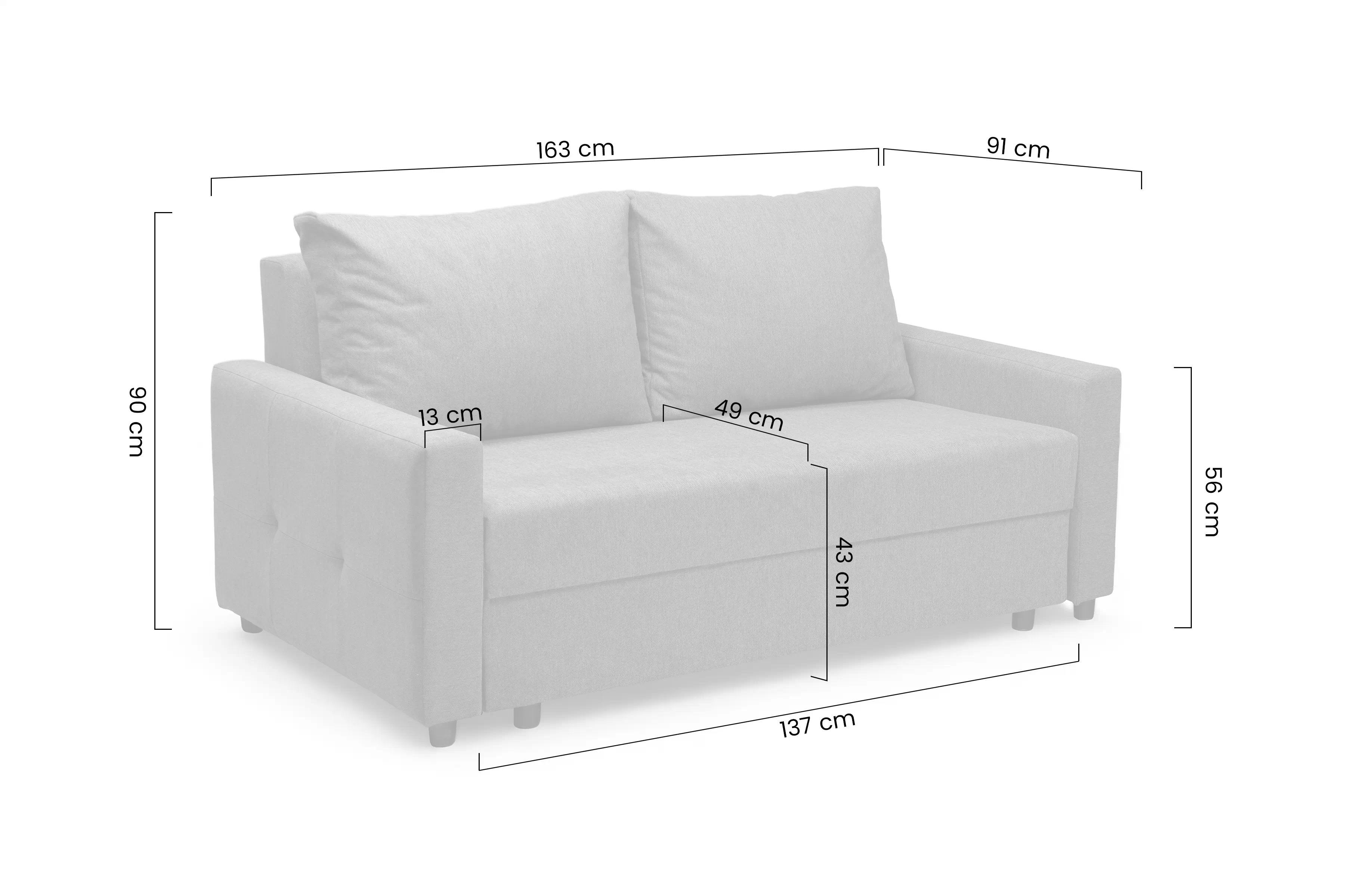Rozkládací pohovka Simple 140 Pohovka rozkladana Simple 140