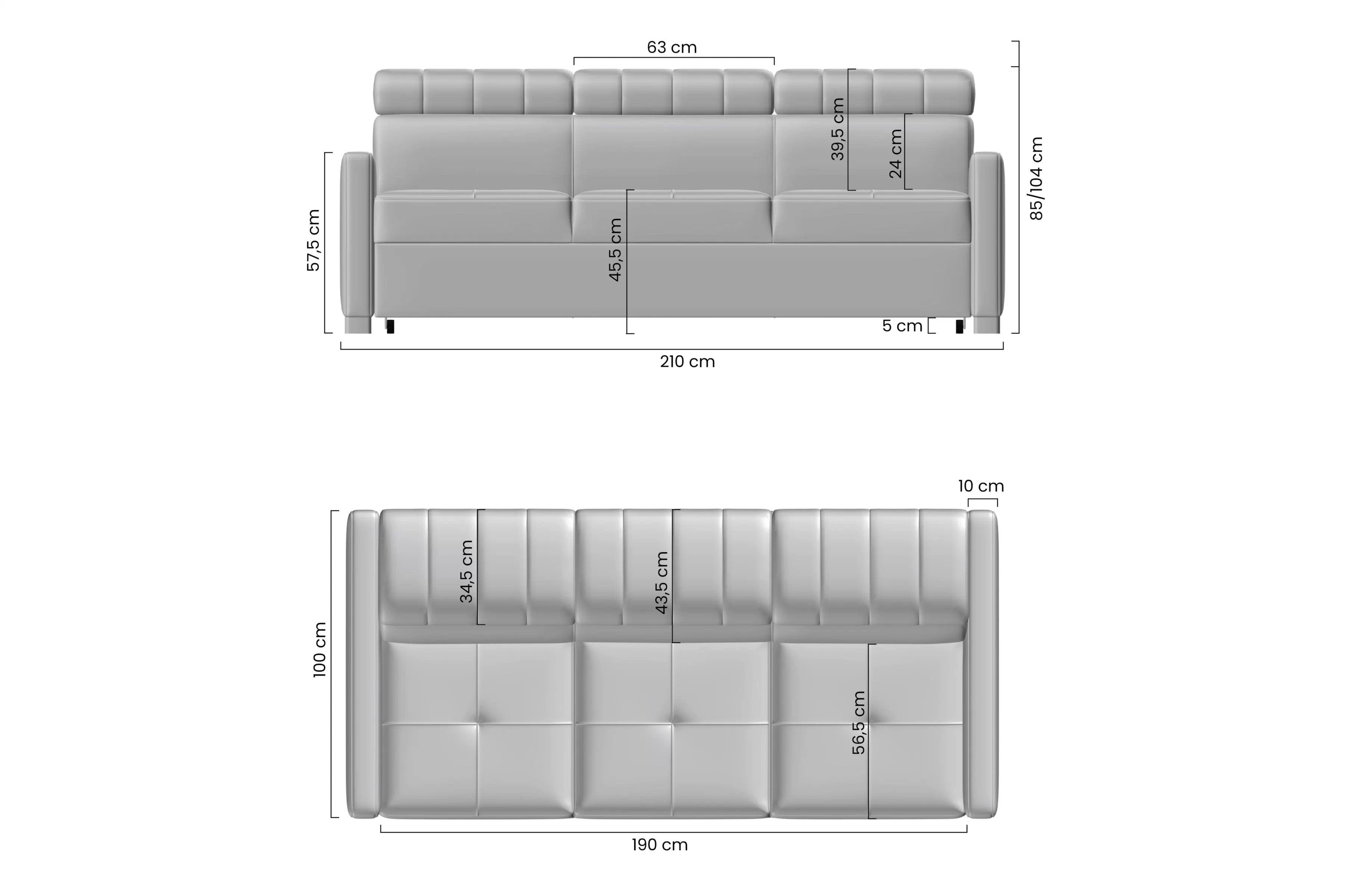Rozkladacia trojpohovka Taremo Pohovka trojmiestna Taremo s funkciou spánku