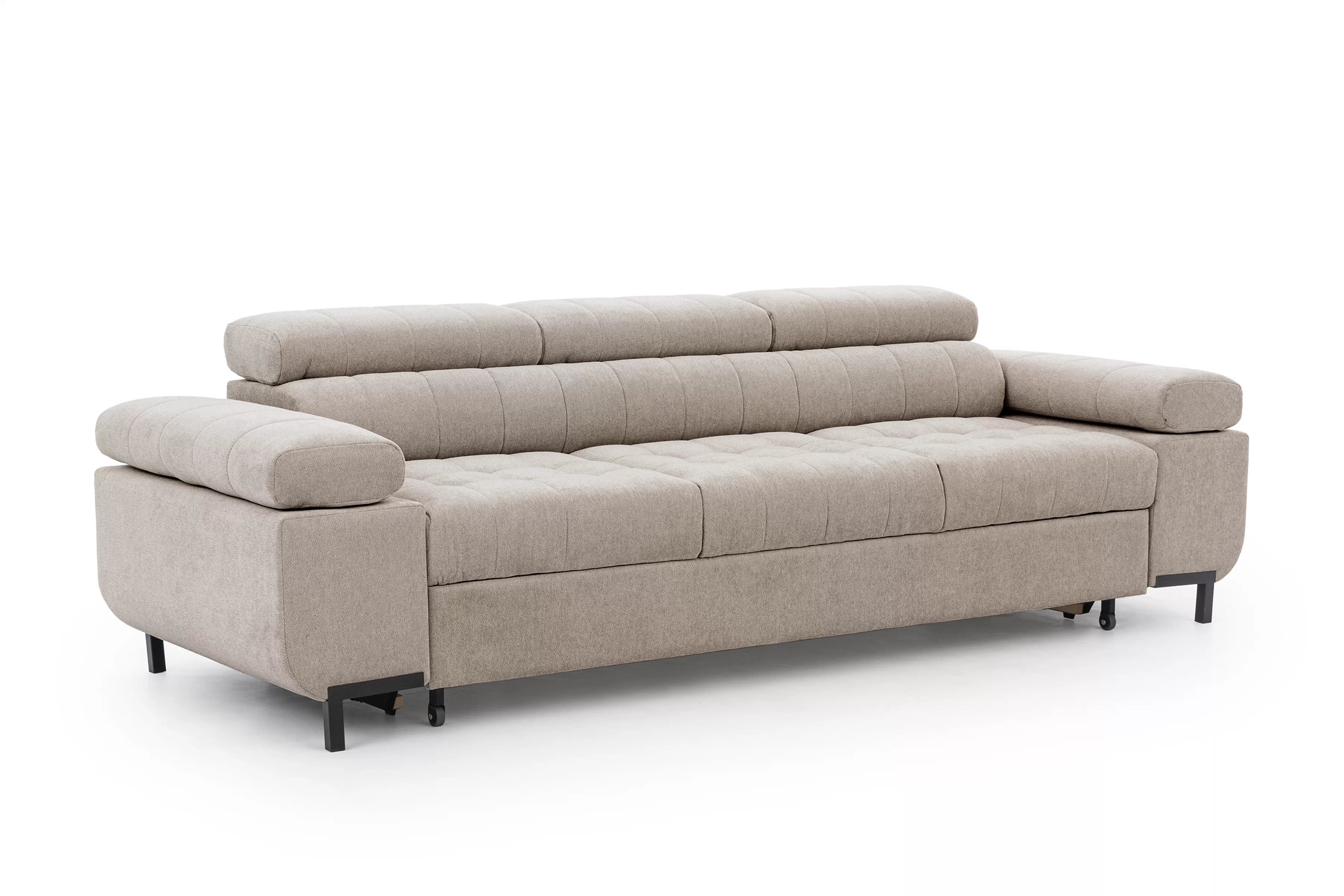 Trojsedák Tyrion s funkciou spania - béžový šenil Vibe 08 Pohovka trojmiestna Tyrion s funkciou spánku - béžový šenil Vibe 08