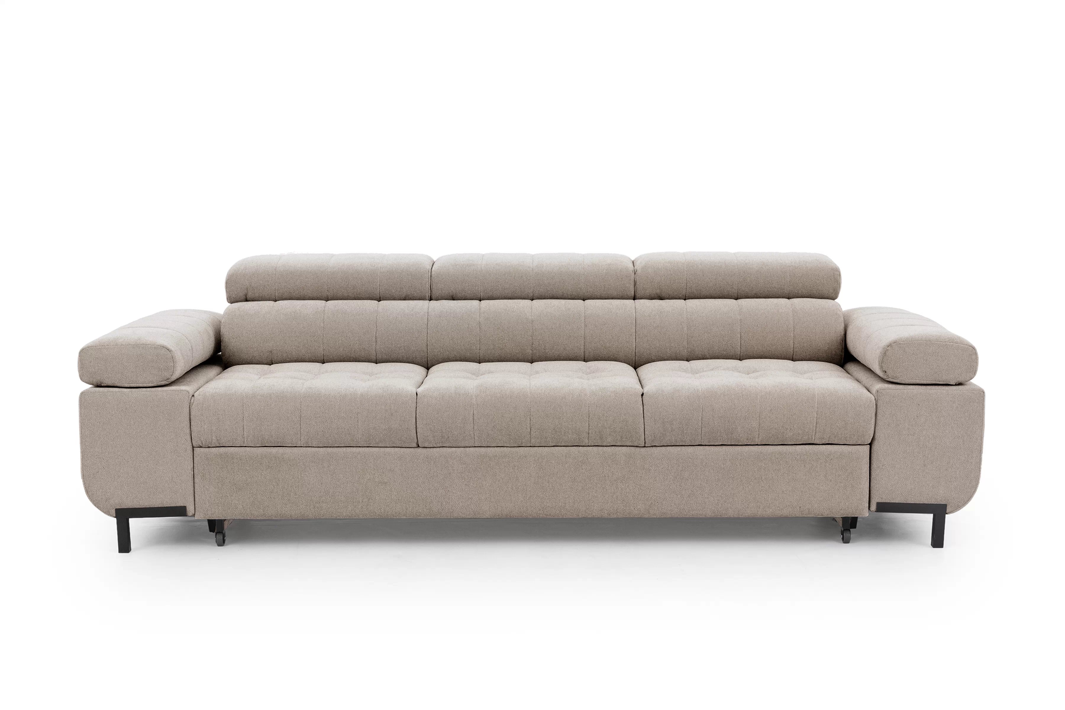 Trojsedák Tyrion s funkciou spania - béžový šenil Vibe 08 Pohovka trojmiestna Tyrion s funkciou spánku - béžový šenil Vibe 08