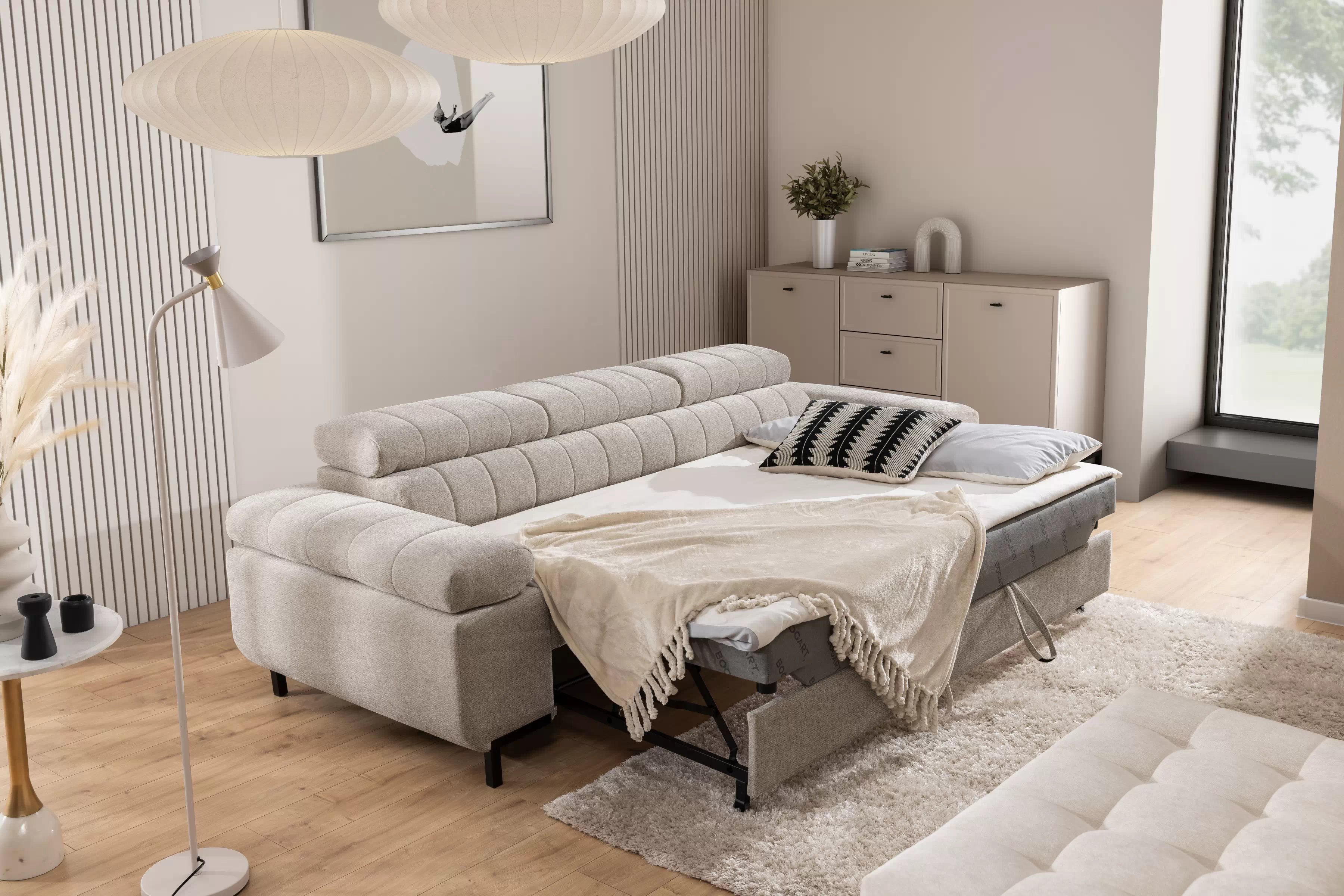 Trojsedák Tyrion s funkciou spania - béžový šenil Vibe 08 Pohovka trojmiestna Tyrion s funkciou spánku - béžový šenil Vibe 08