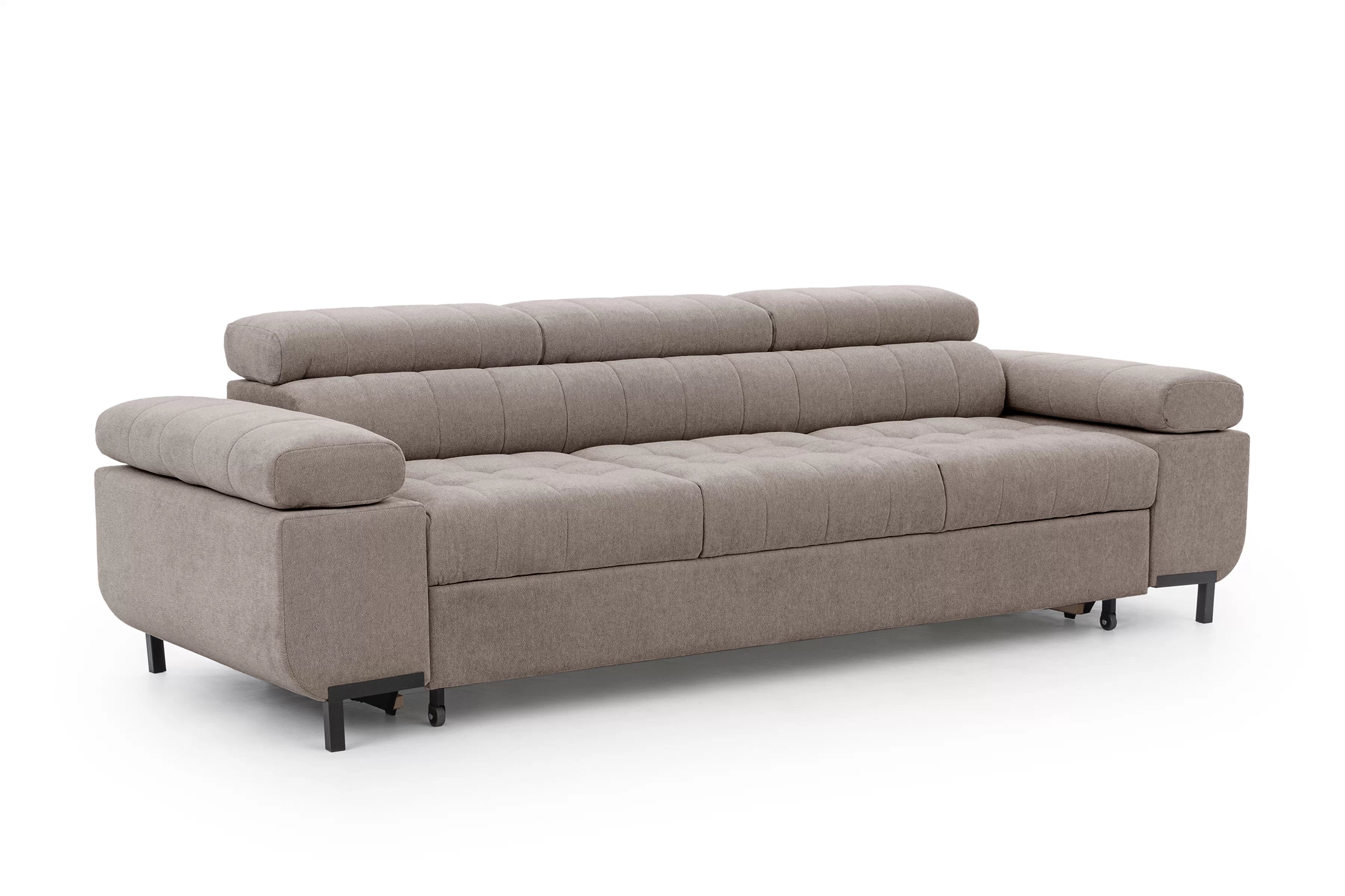 Trojsedák Tyrion s funkciou spania - hnedý šenil Vibe 21 Pohovka trojmiestna Tyrion s funkciou spánku - Hnedý šenil Vibe 21