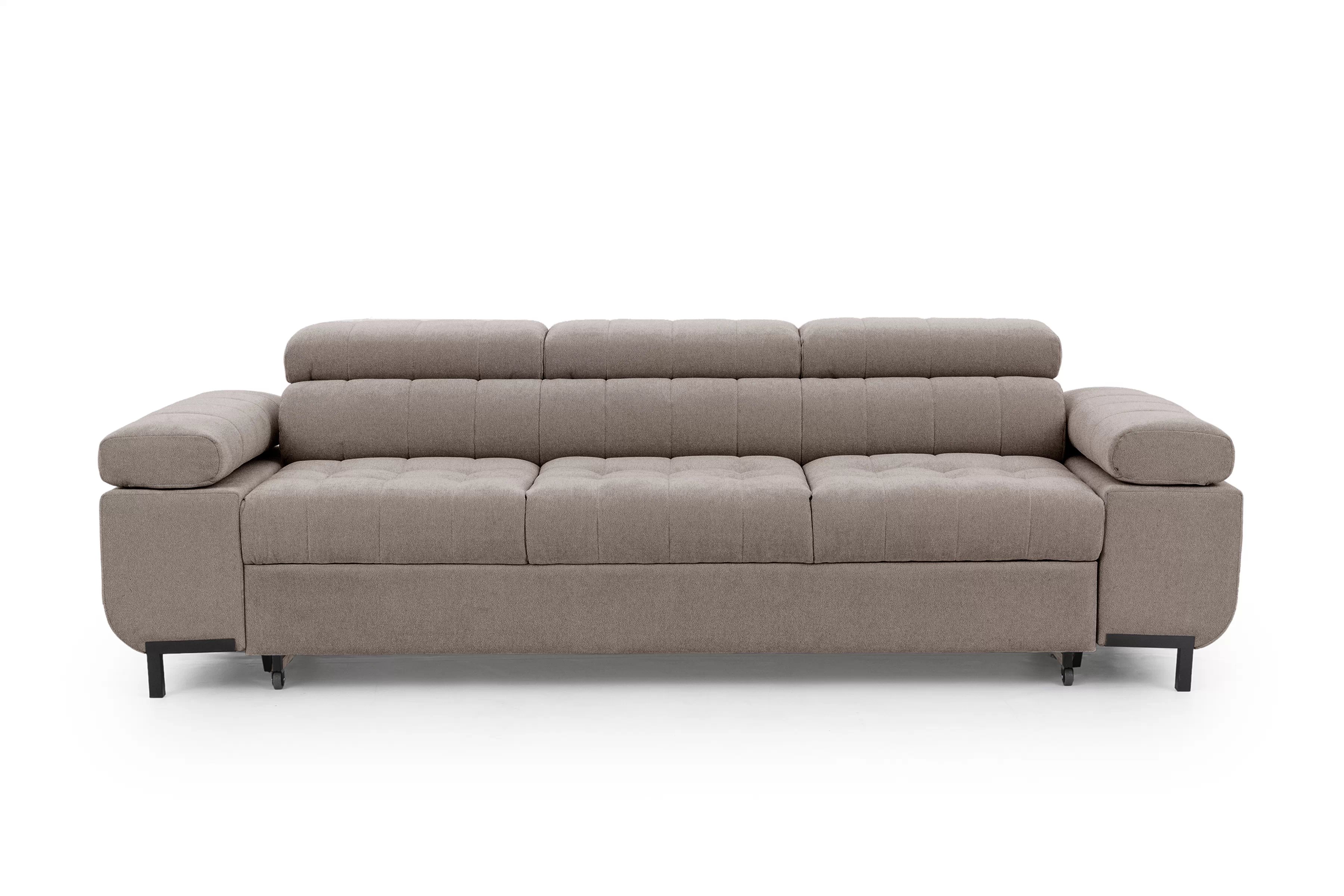 Trojsedák Tyrion s funkciou spania - hnedý šenil Vibe 21 Pohovka trojmiestna Tyrion s funkciou spánku - Hnedý šenil Vibe 21