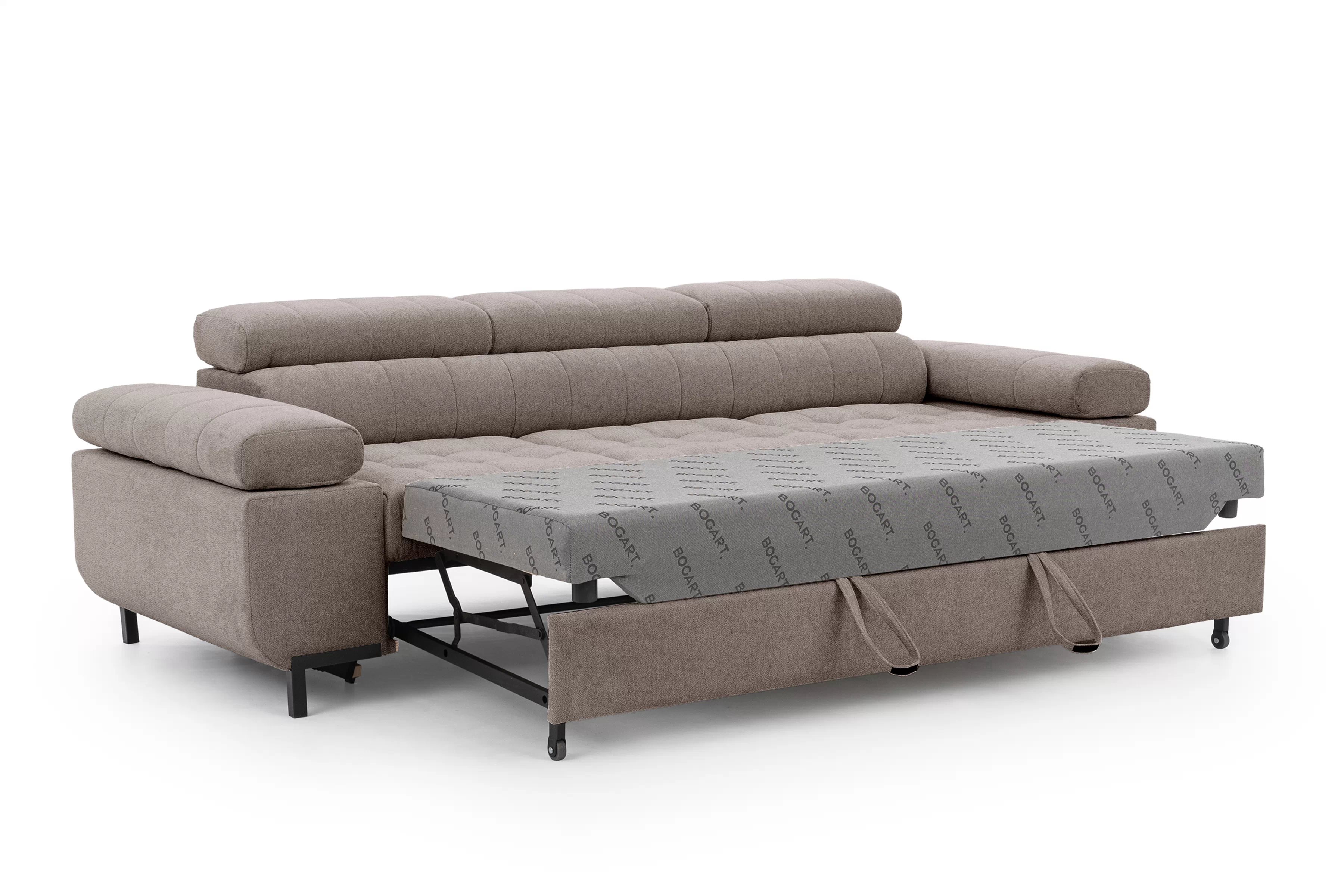 Trojsedák Tyrion s funkciou spania - hnedý šenil Vibe 21 Pohovka trojmiestna Tyrion s funkciou spánku - Hnedý šenil Vibe 21