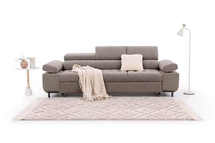 Trojsedák Tyrion s funkciou spania - hnedý šenil Vibe 21 Pohovka trojmiestna Tyrion s funkciou spánku - Hnedý šenil Vibe 21