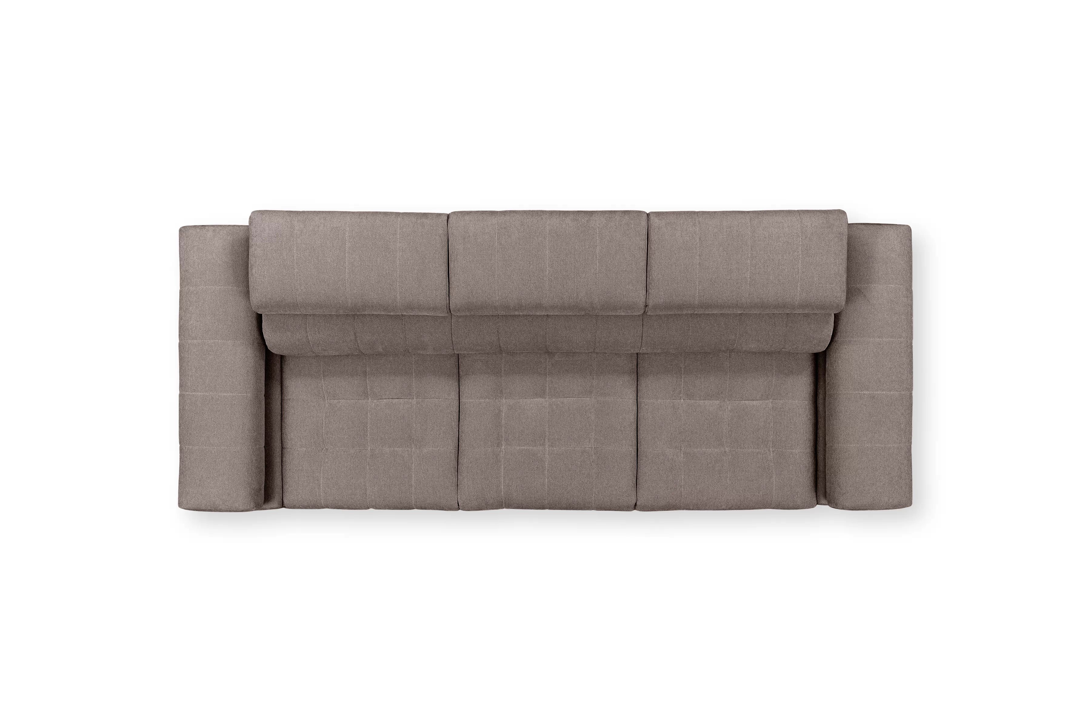 Trojsedák Tyrion s funkciou spania - hnedý šenil Vibe 21 Pohovka trojmiestna Tyrion s funkciou spánku - Hnedý šenil Vibe 21