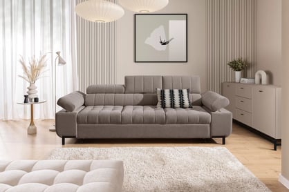 Trojsedák Tyrion s funkciou spania - hnedý šenil Vibe 21 Pohovka trojmiestna Tyrion s funkciou spánku - Hnedý šenil Vibe 21