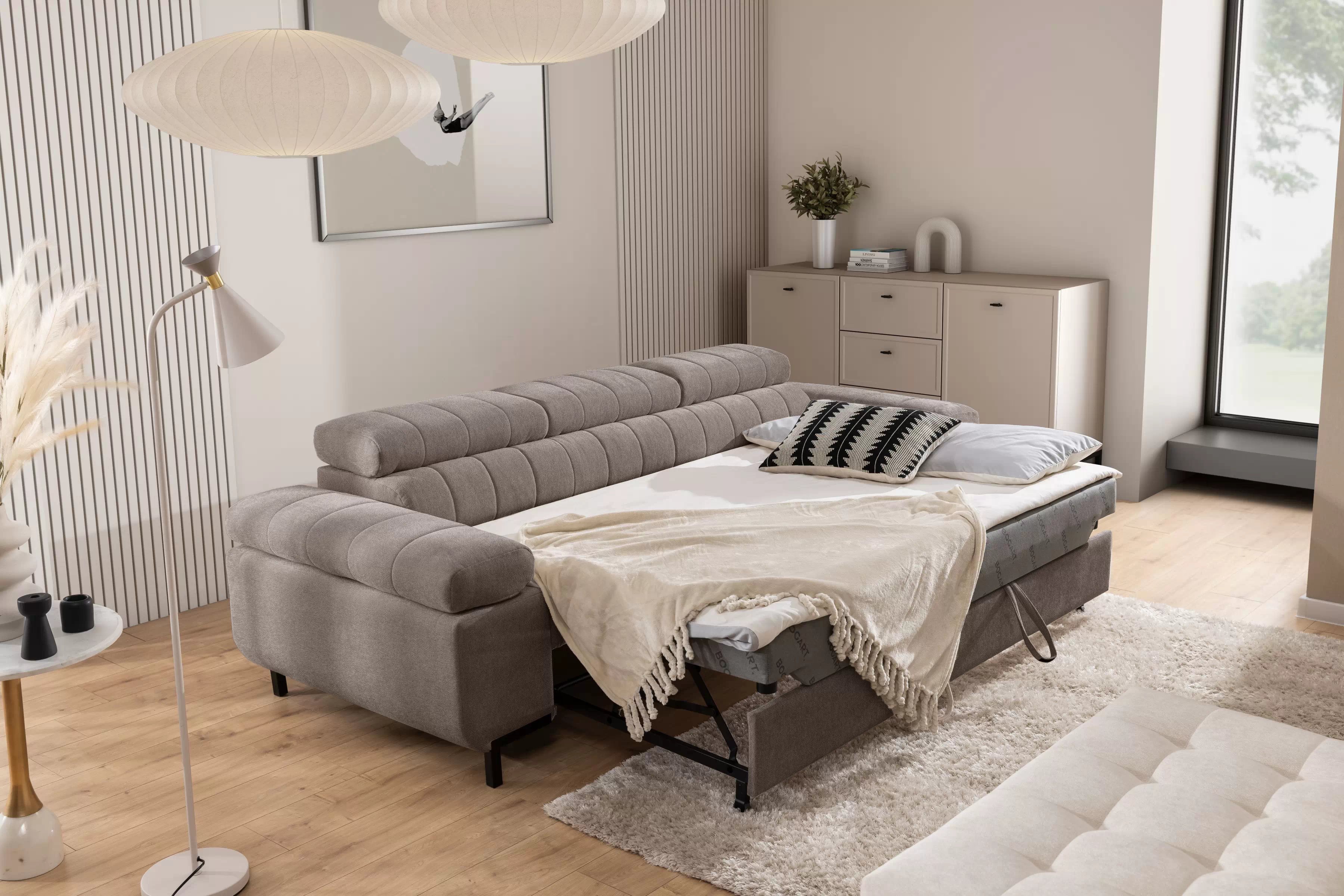 Trojsedák Tyrion s funkciou spania - hnedý šenil Vibe 21 Pohovka trojmiestna Tyrion s funkciou spánku - Hnedý šenil Vibe 21