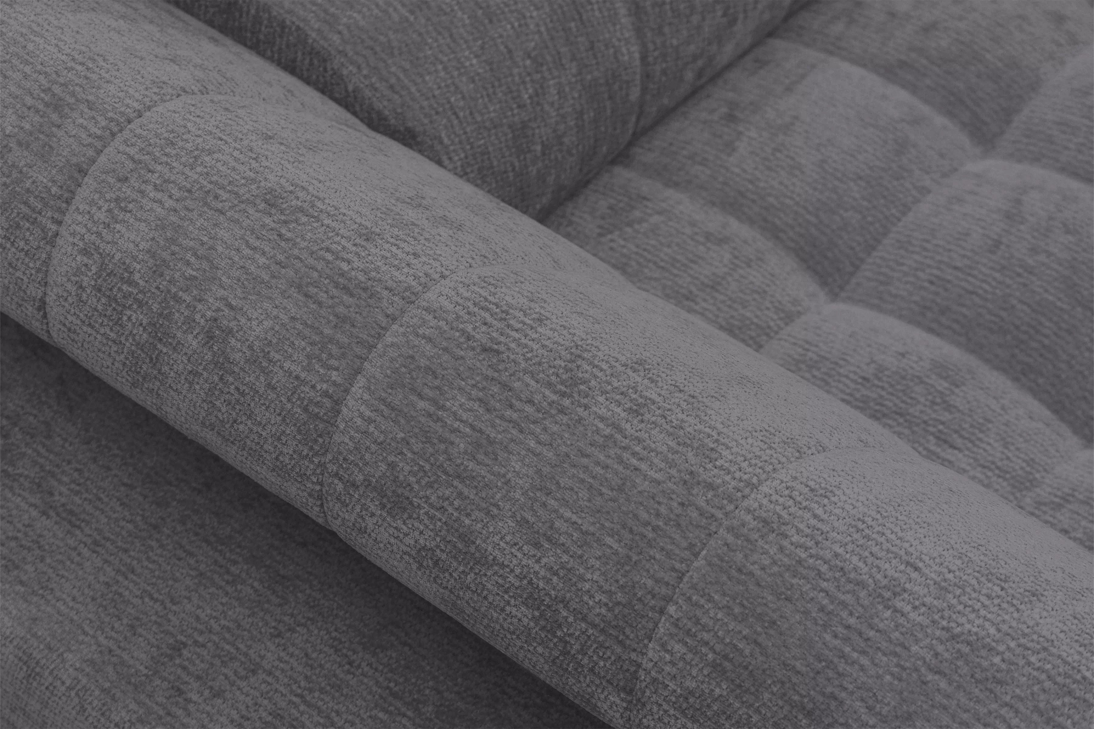 Štvorosová pohovka Tyrion s funkciou spania - sivý šenil Vibe 95 Pohovka trojmiestna Tyrion s funkciou spánku - šedý šenil Vibe 95