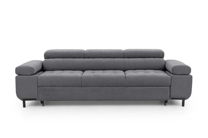 Štvorosová pohovka Tyrion s funkciou spania - sivý šenil Vibe 95 Pohovka trojmiestna Tyrion s funkciou spánku - šedý šenil Vibe 95