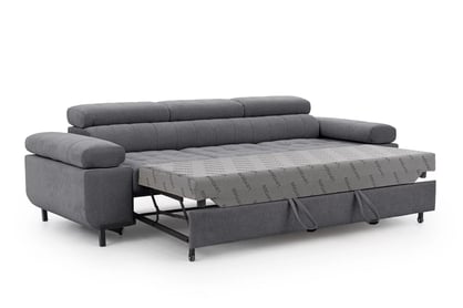 Štvorosová pohovka Tyrion s funkciou spania - sivý šenil Vibe 95 Pohovka trojmiestna Tyrion s funkciou spánku - šedý šenil Vibe 95