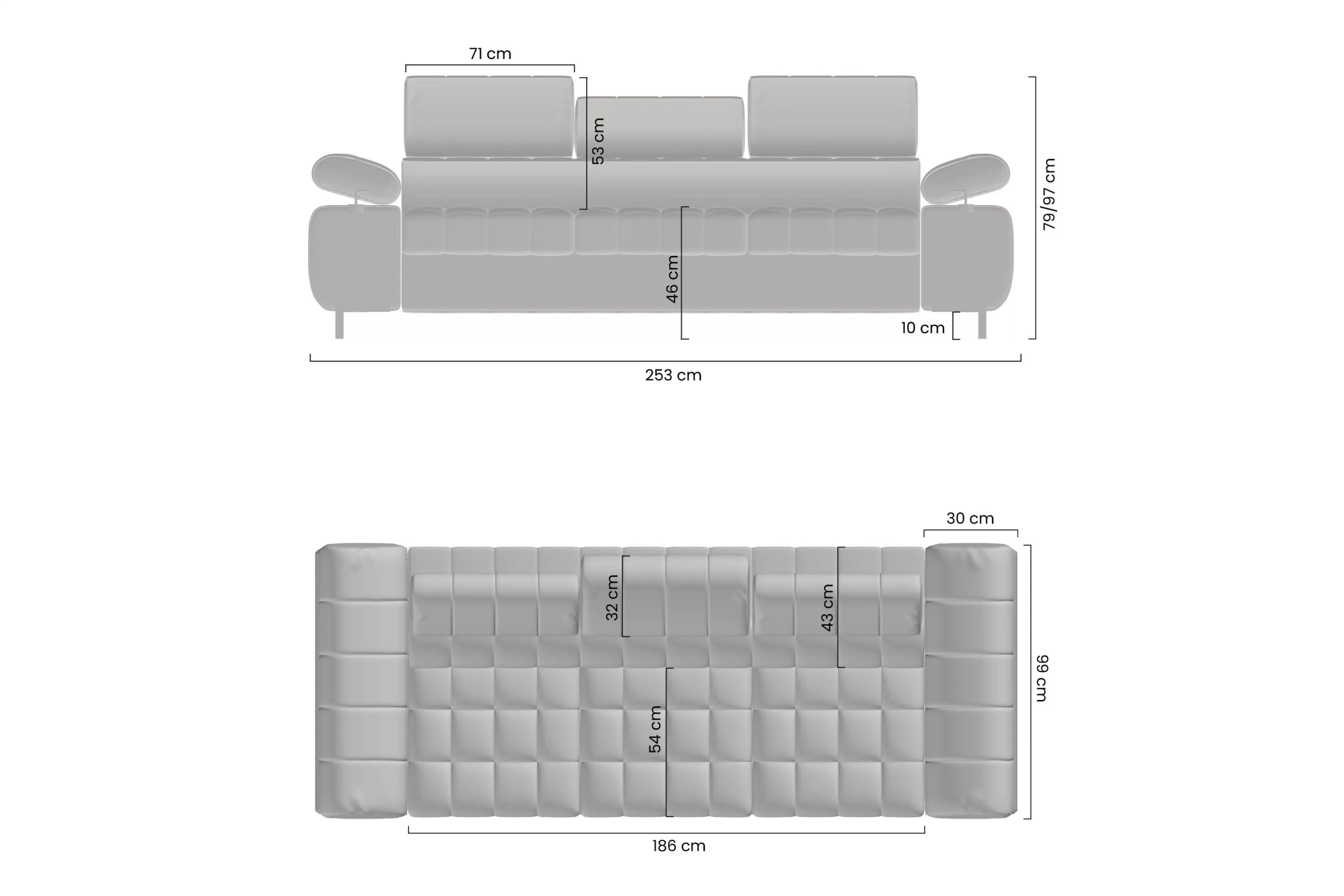 Rozkladacia pohovka Tyrion Pohovka trojmiestna Tyrion s funkciou spánku