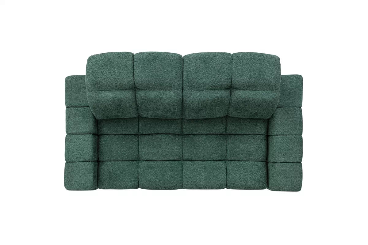 Elektrická trojmístná pohovka Magnelio III - zelená bouclé Catch Me 10 Pohovka třímístná z elektricky wysuwanym sedadlem Magnelio III - zielona boucel Catch Me 10