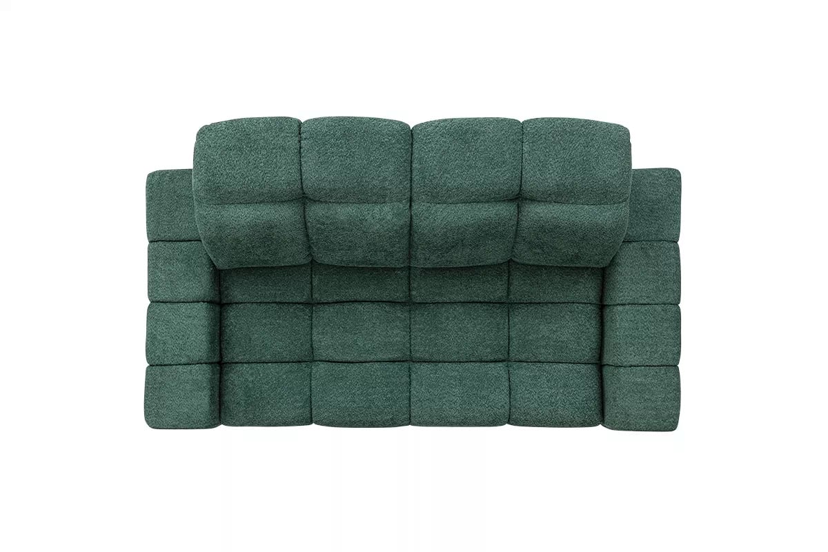 Elektrická trojmístná pohovka Magnelio III zielona Gauč z pikowanym sedadlem 