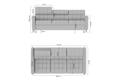 Rozkládací třímístná pohovka Elarias Pohovka třímístná rozkládací Elarias 