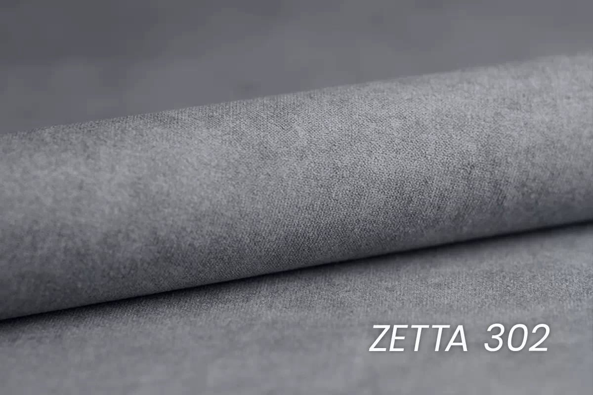 Rozkladacia pohovka Annabelle II s nastaviteľnými lakťovými opierkami - sivý ľahkočistiaci zamat Zetta 302 / chrómové nožičky Pohovka s funkciou spania Annabelle II z regulowanymi podlokietnikami - šedý welwet ľahkočistiaci Zetta 302