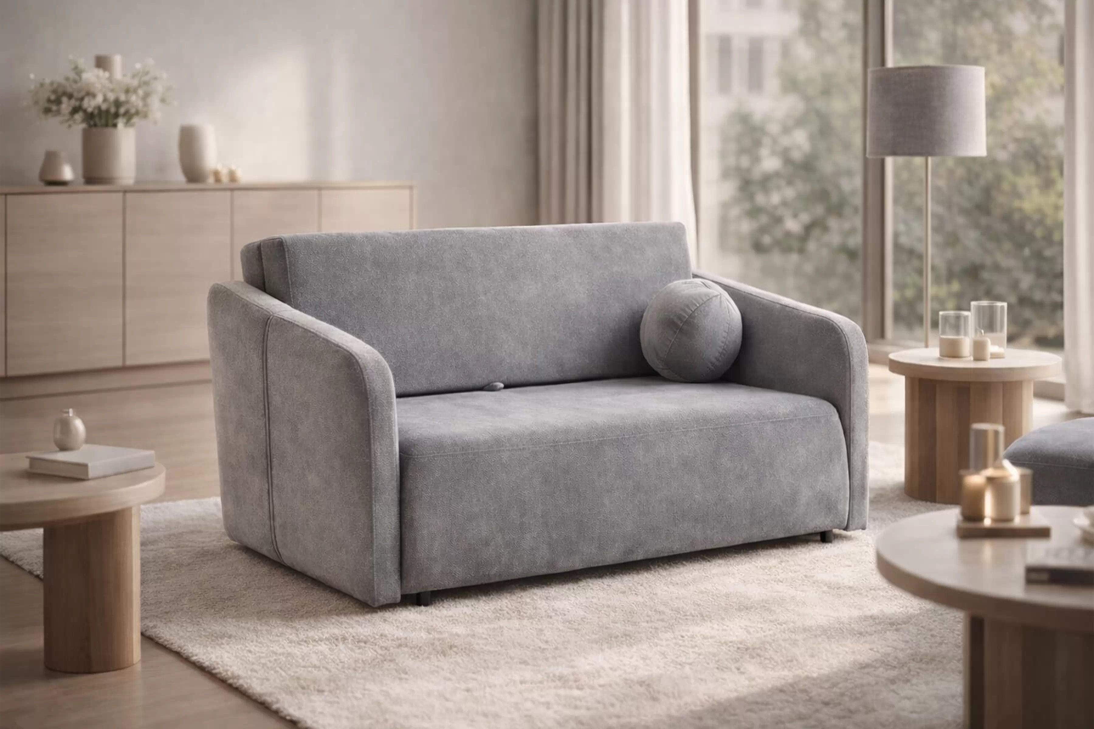 Pohovka Zeldia 105 s funkciou spánku - šedý šenil hydrofobowy Spring 1102 Pohovka Zeldia 105 s funkciou spánku - šedý šenil hydrofobowy Spring 1102