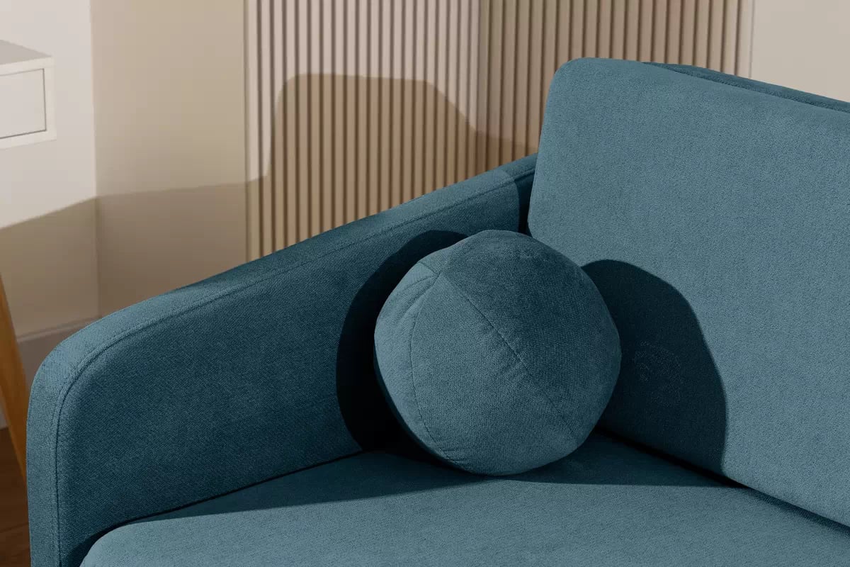 Pohovka Zeldia 135 rozkládací - modrá šenil hydrofobní  Spring 1117 Pohovka Zeldia 110 rozkládací - modrá šenil hydrofobní  Spring 1117