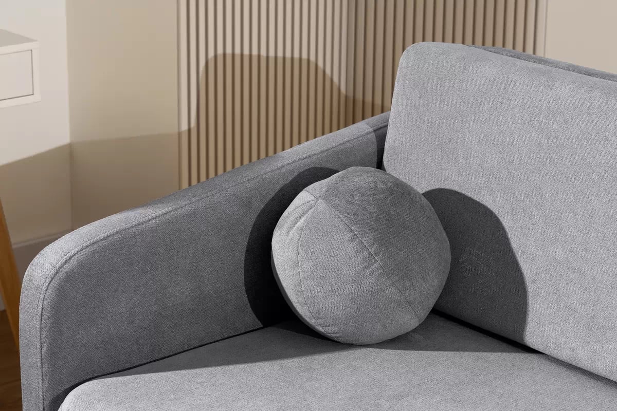 Pohovka Zeldia 135 rozkládací - šedá šenil hydrofobní  Spring 1102 Pohovka Zeldia 110 rozkládací - šedá šenil hydrofobní  Spring 1102