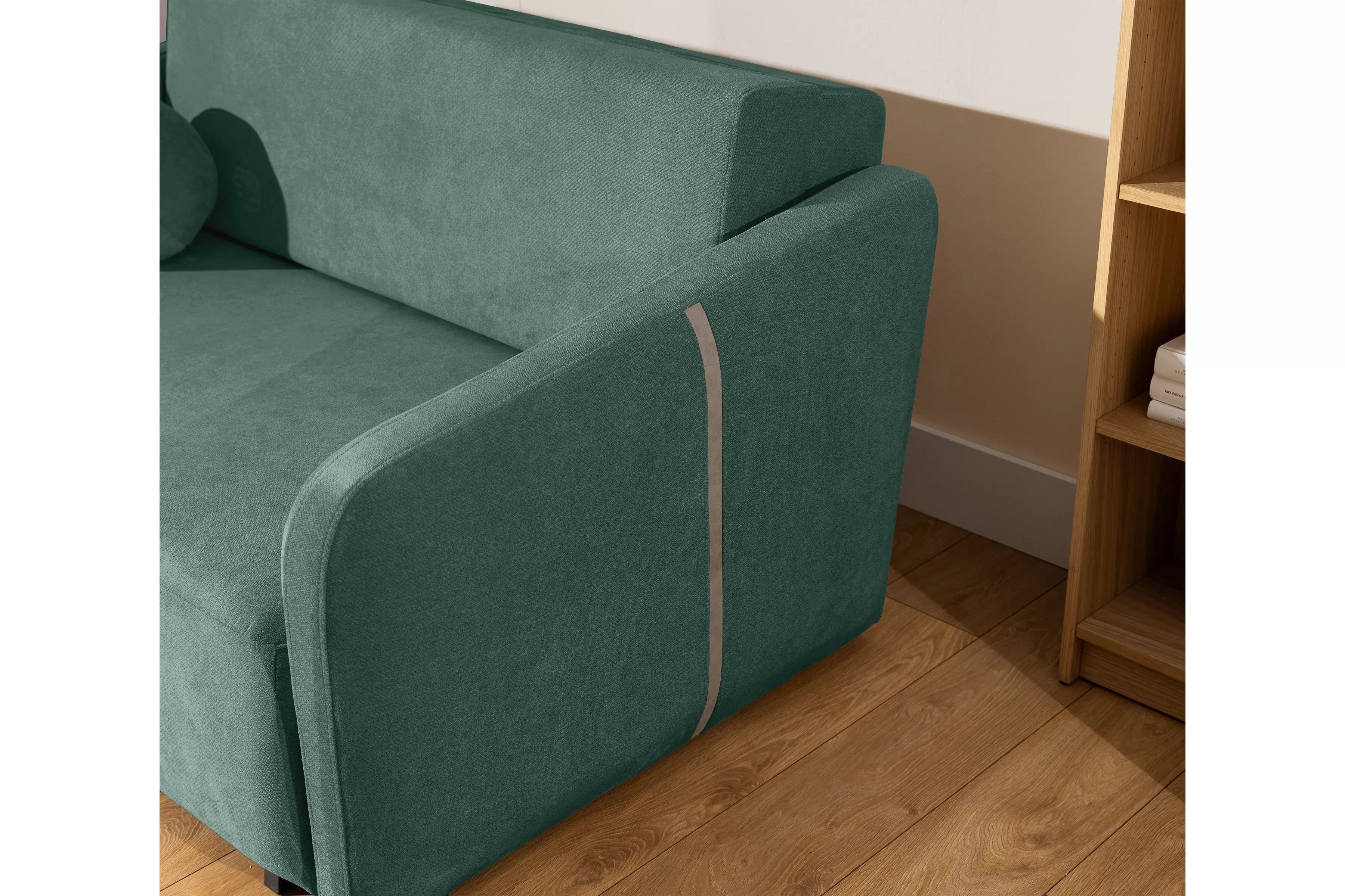 Pohovka Zeldia 135 rozkládací - zelená šenil hydrofobní  Spring 1116 Pohovka Zeldia 110 rozkládací - zelená šenil hydrofobní  Spring 1116