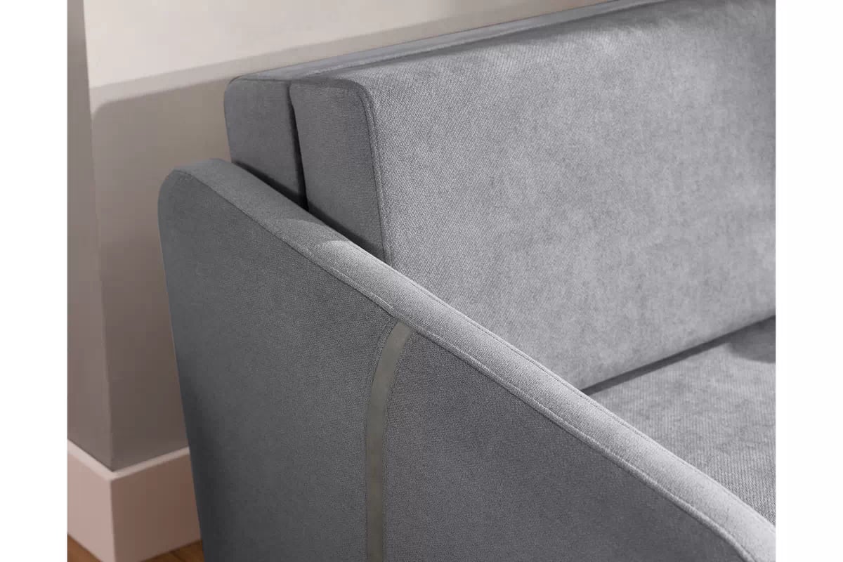 Pohovka Zeldia 155 s rozkladom na spanie - sivý hydrofóbny šenil Spring 1102 Pohovka Zeldia 130 s funkciou spania - šedý šenil hydrofobowy Spring 1102