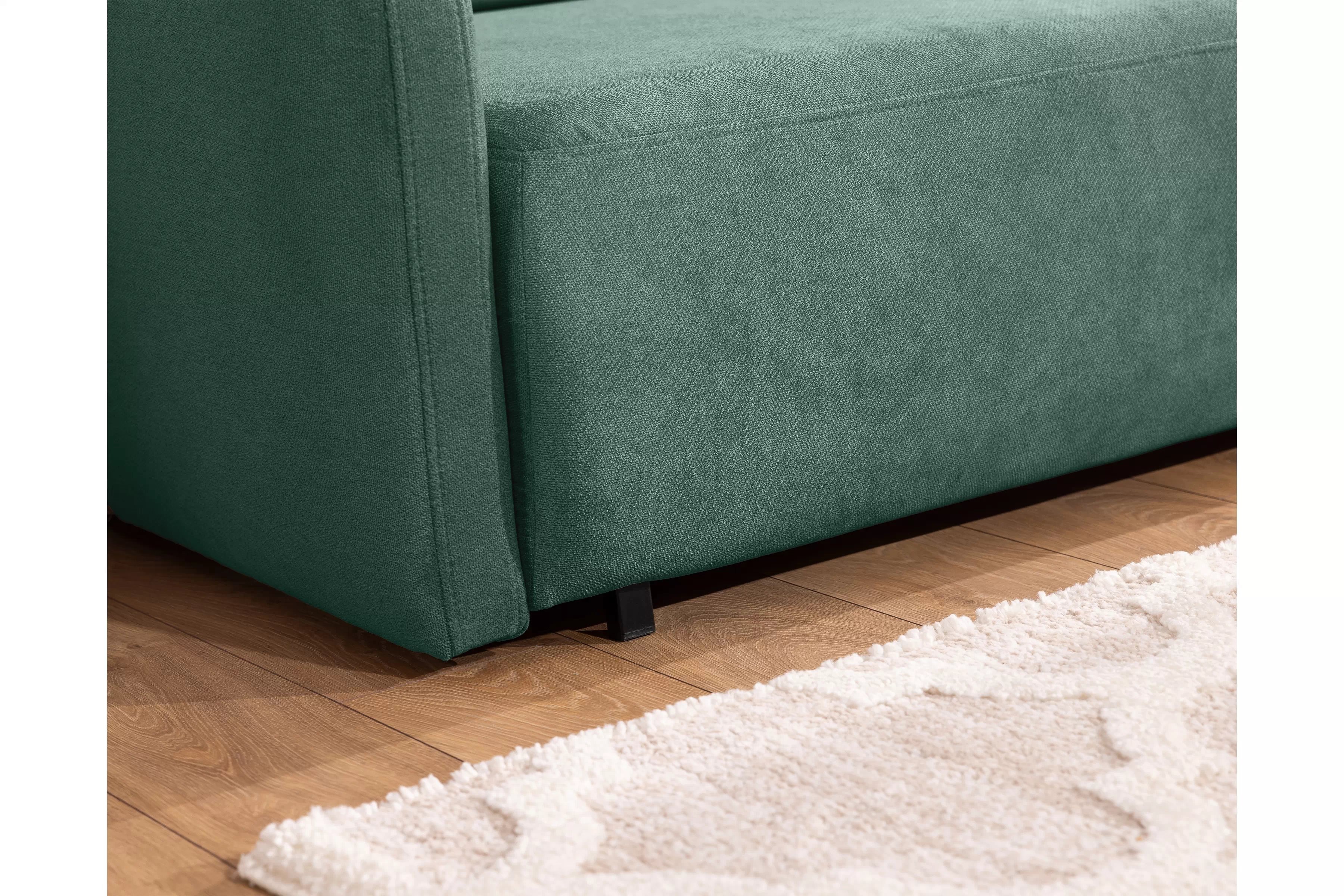 Pohovka Zeldia 155 rozkládací - zelená šenil hydrofobní  Spring 1116 Pohovka Zeldia 130 rozkládací - zelená šenil hydrofobní  Spring 1116