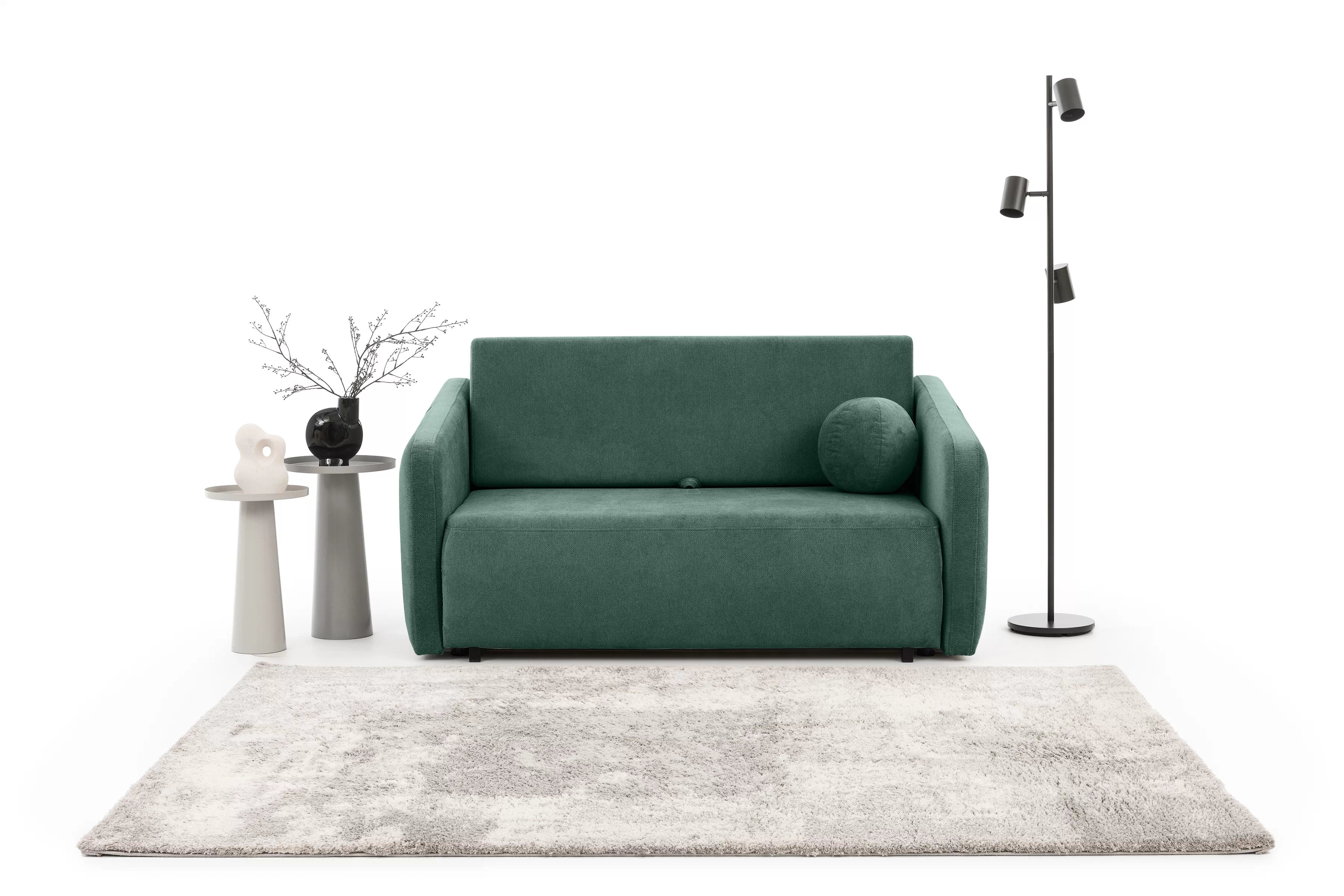 Pohovka Zeldia 155 rozkládací - zelená šenil hydrofobní  Spring 1116 Pohovka Zeldia 130 rozkládací - zelená šenil hydrofobní  Spring 1116