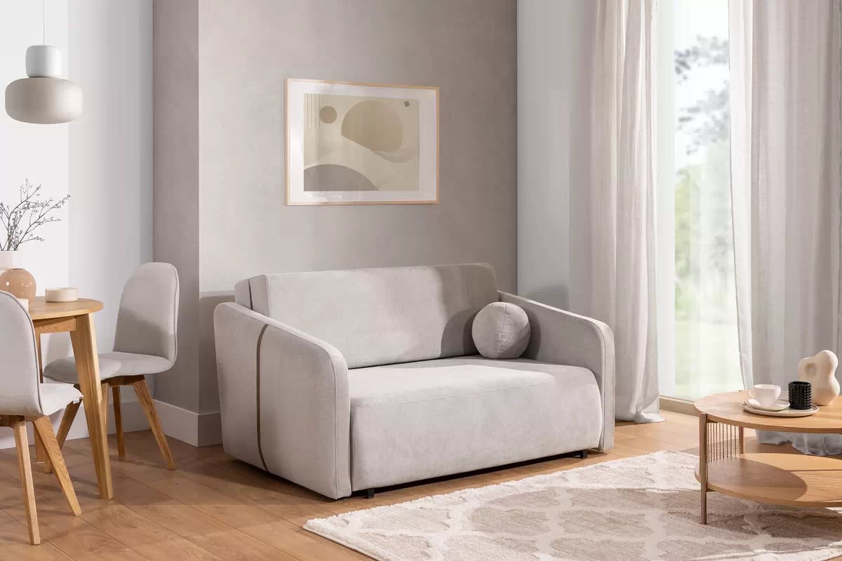 Pohovka Zeldia 105 rozkládací - jasno šedá šenil hydrofobní  Spring 1104 Pohovka Zeldia 80 rozkládací - béžová šenil hydrofobní  Spring 1104 / hnědá Tauro 8204