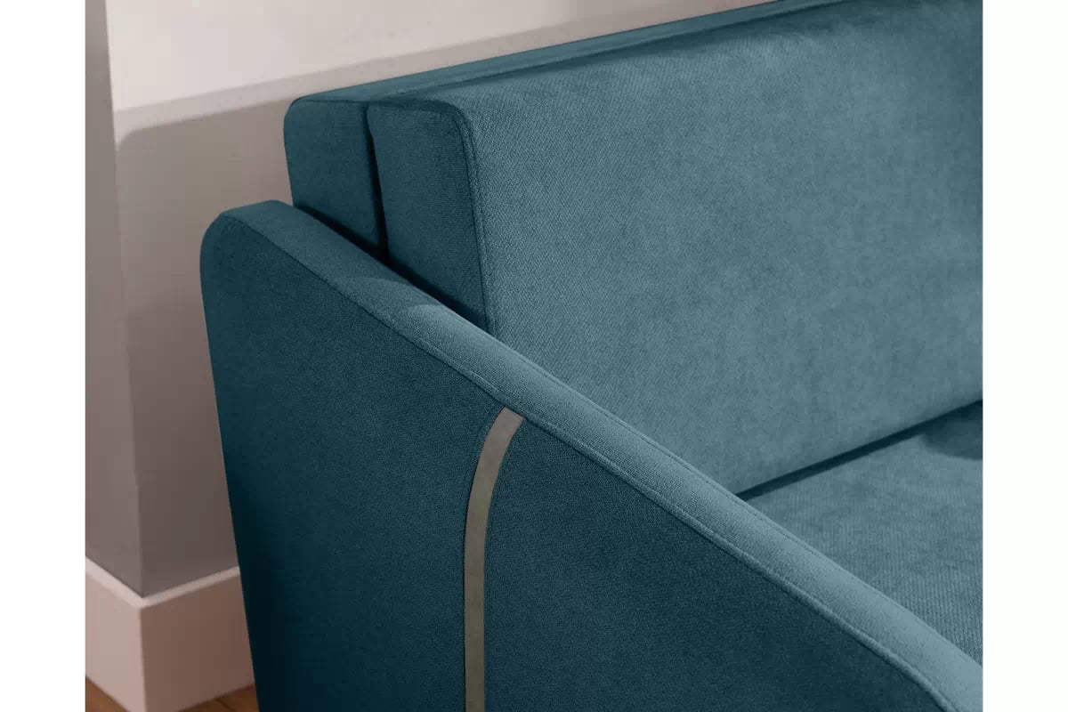 Pohovka Zeldia 105 rozkládací - modrá šenil hydrofobní  Spring 1117 Pohovka Zeldia 80 rozkládací - modrá šenil hydrofobní  Spring 1110