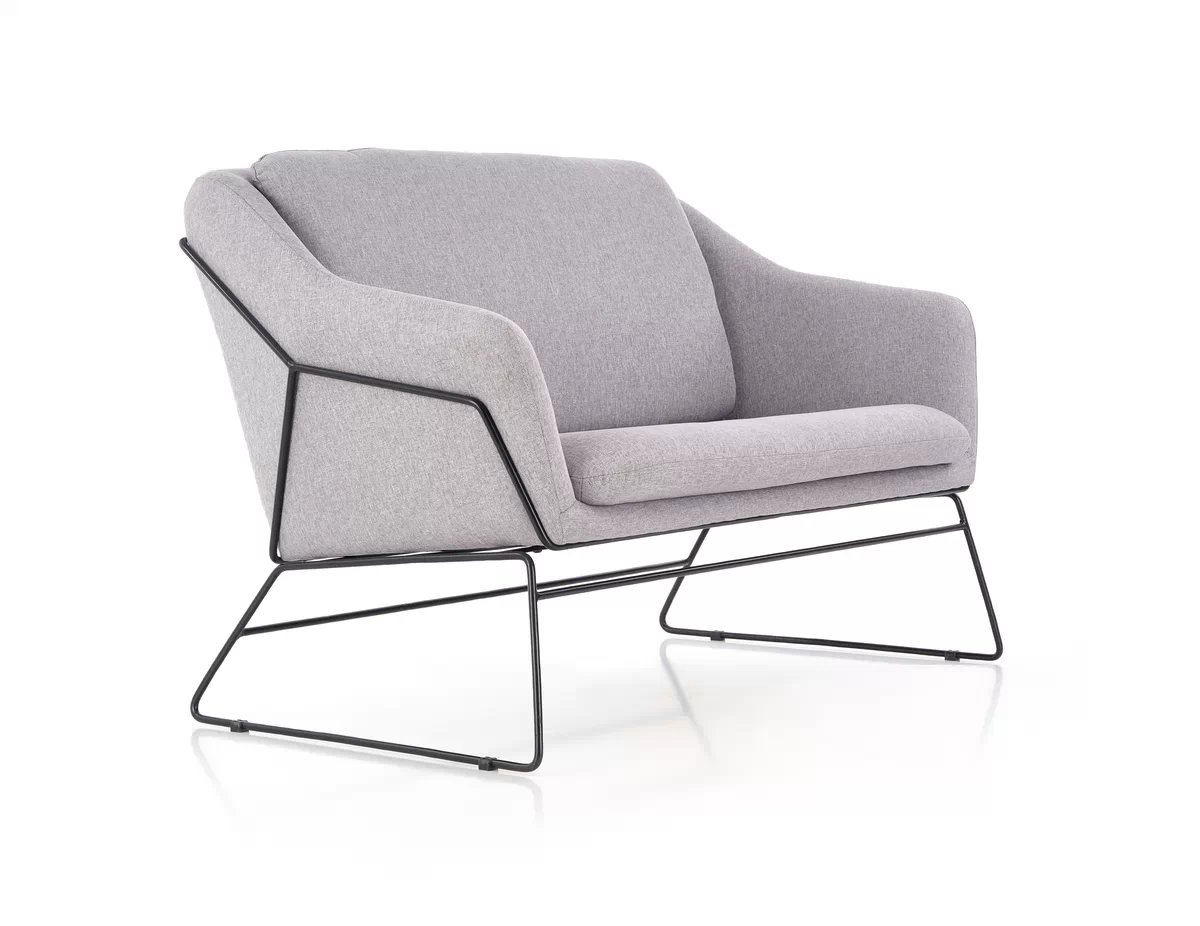 Dvojpohovka Pelinio - svetlošedá / čierna soft 2 xl Gauč wypoczynkowa podwojna Čierny Rošt, svetlý popol