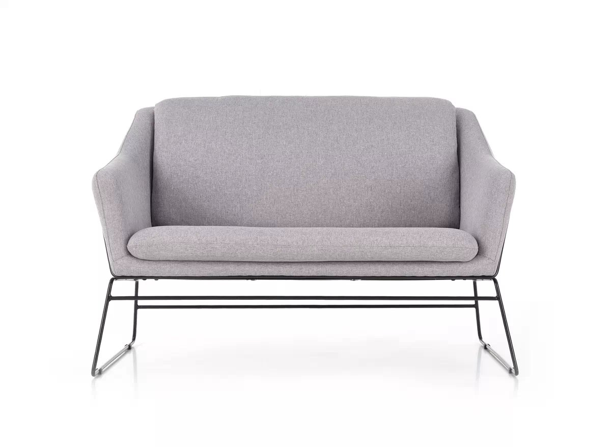 Dvojpohovka Pelinio - svetlošedá / čierna soft 2 xl Gauč wypoczynkowa podwojna Čierny Rošt, svetlý popol