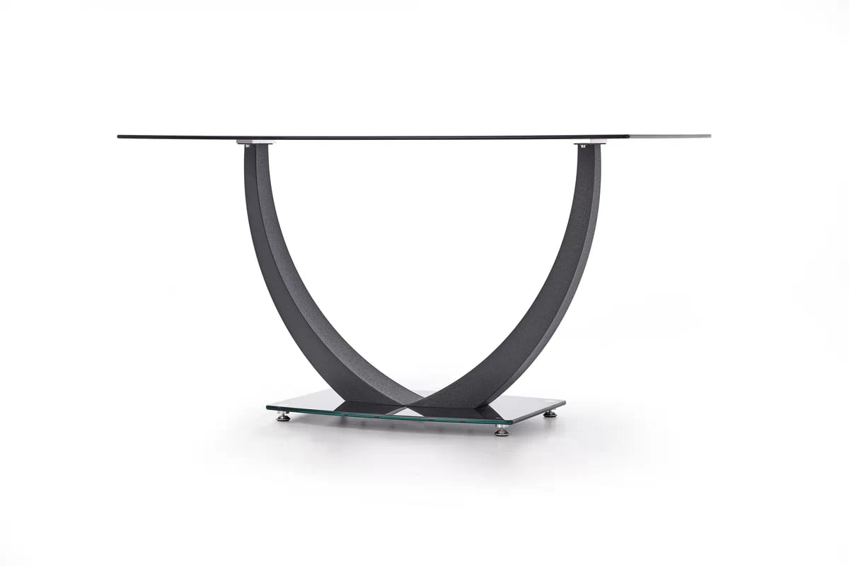 Sklenený stôl Anton - 140x80 cm - čierny Stôl anton - Čierny