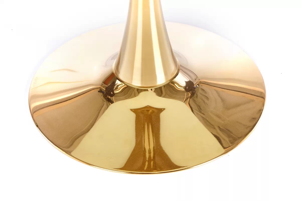 Okrúhly jedálenský stôl CASEMIRO 90 cm - biely mramor / zlatá Stôl casemiro - Biely mramor / zlaté