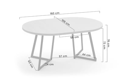 Cedrus Rozeta bővíthető loft étkezőasztal 105/160 cm - belmont tölgy / fekete Stol Cedrus 105 cm loft rozkladany - dab belmont