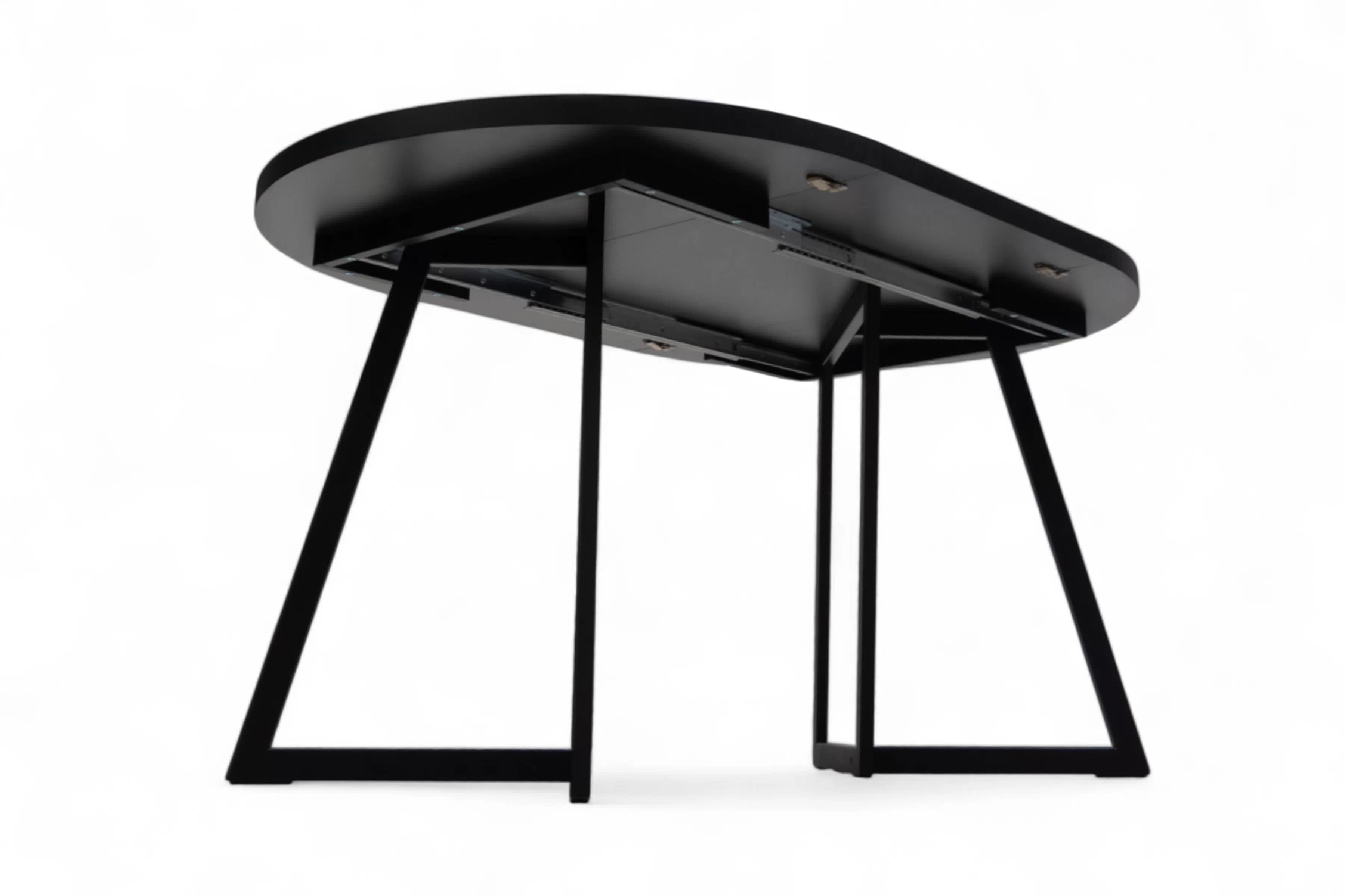 Rozkládací jídelní stůl Cedrus Rozeta 105-160 cm - dub belmont / černá Stůl Cedrus 105 cm loftový rozkladany - dub belmont