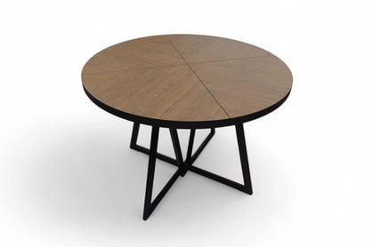 Cedrus Rozeta bővíthető loft étkezőasztal 105/160 cm - belmont tölgy / fekete Stol Cedrus 105 cm loft rozkladany - dab belmont