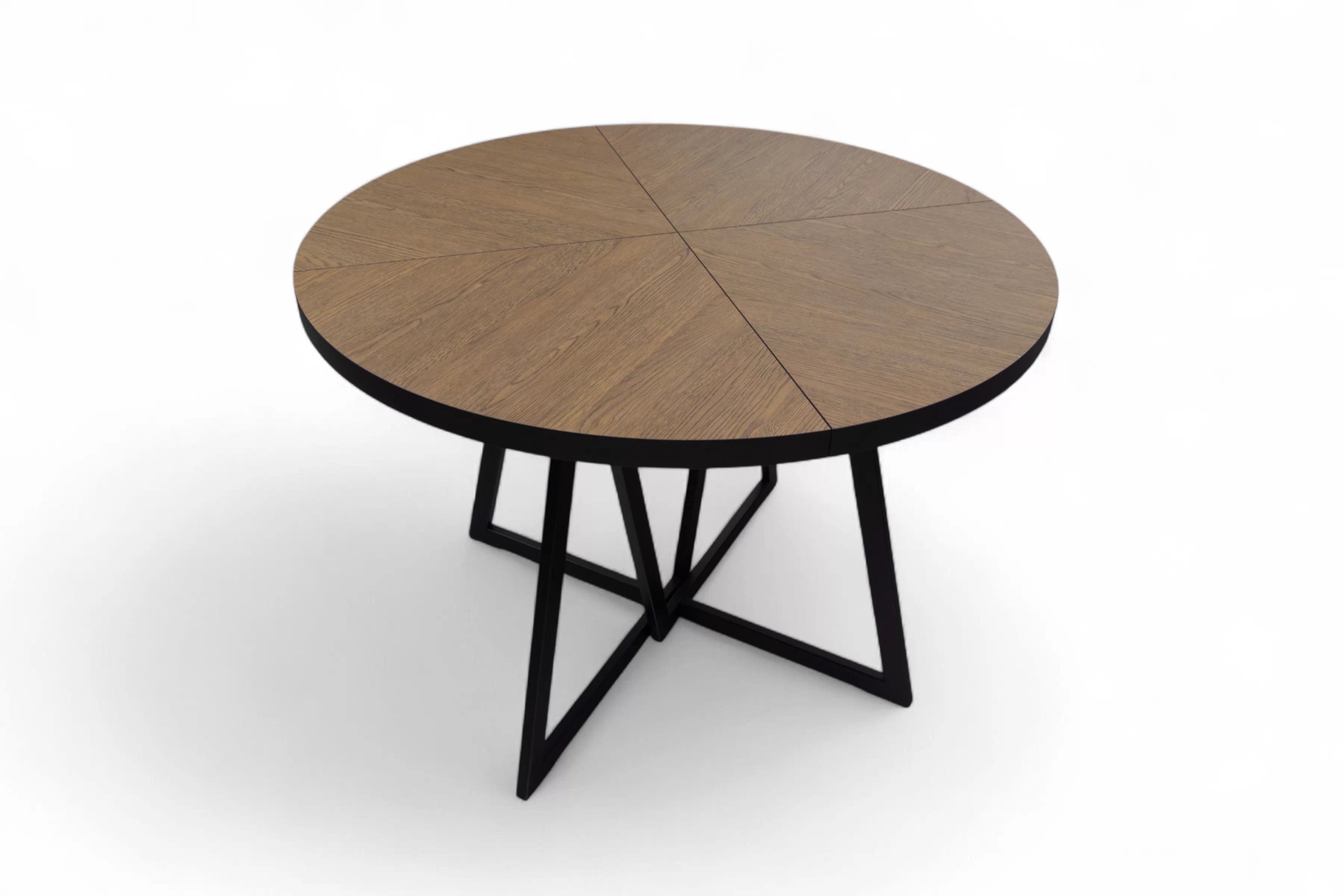 Rozkládací jídelní stůl Cedrus Rozeta 105-160 cm - dub belmont / černá Stůl Cedrus 105 cm loftový rozkladany - dub belmont