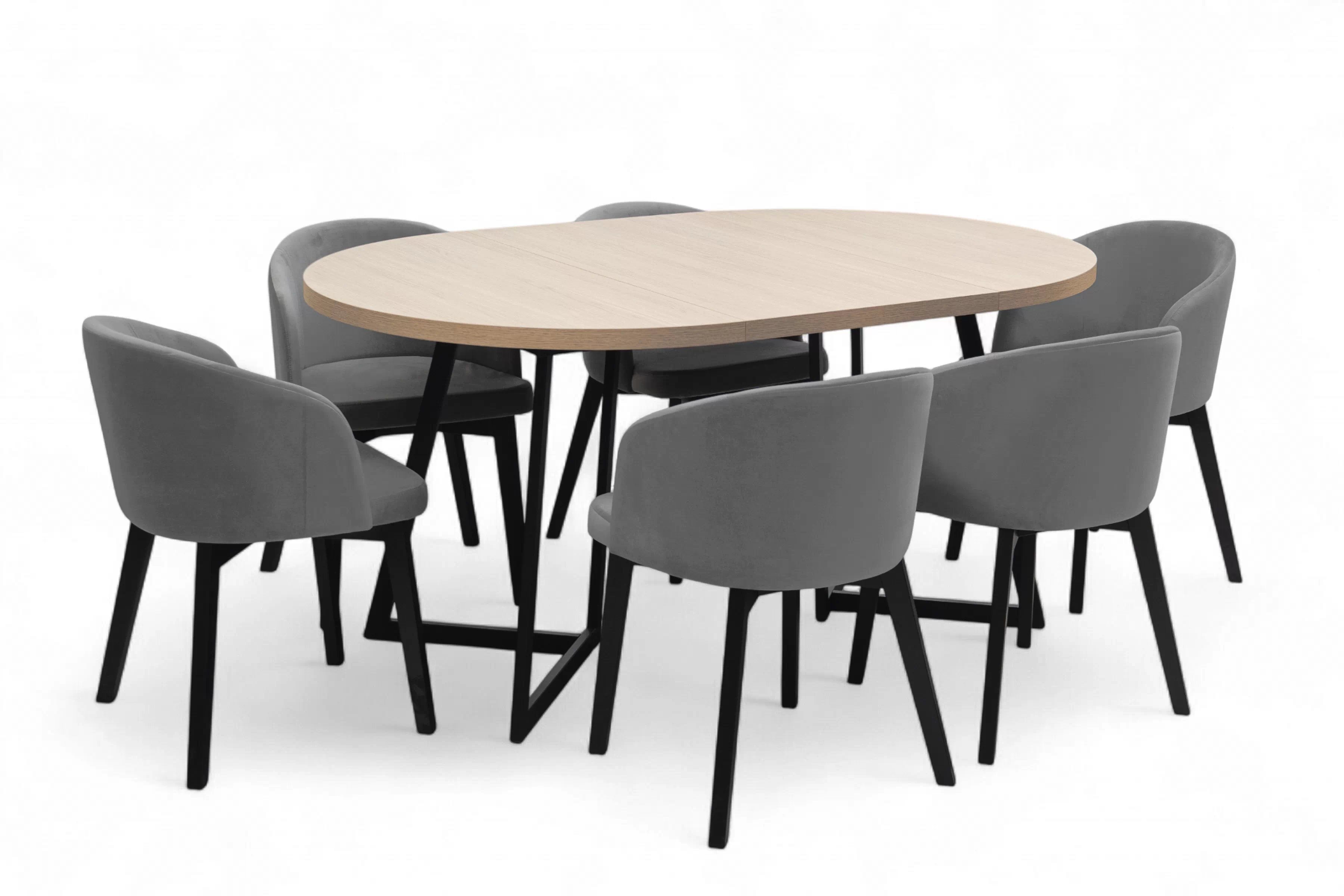 Rozkládací jídelní stůl Cedrus 95-150 cm - dub vinceza / černá Stůl Cedrus 95/150 cm loftový rozkladany - dub vinceza