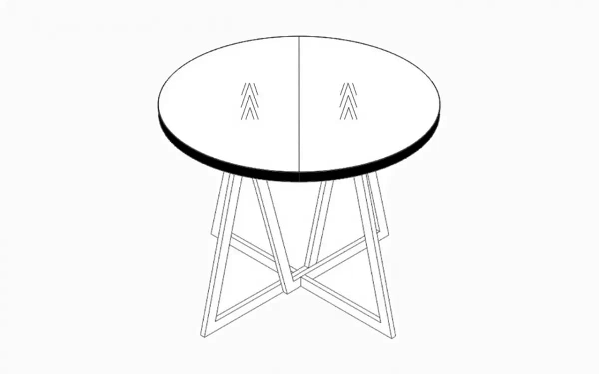 Rozkládací jídelní stůl Cedrus Linear 95-150 cm Stůl Cedrus 95/150 cm loftový rozkladany