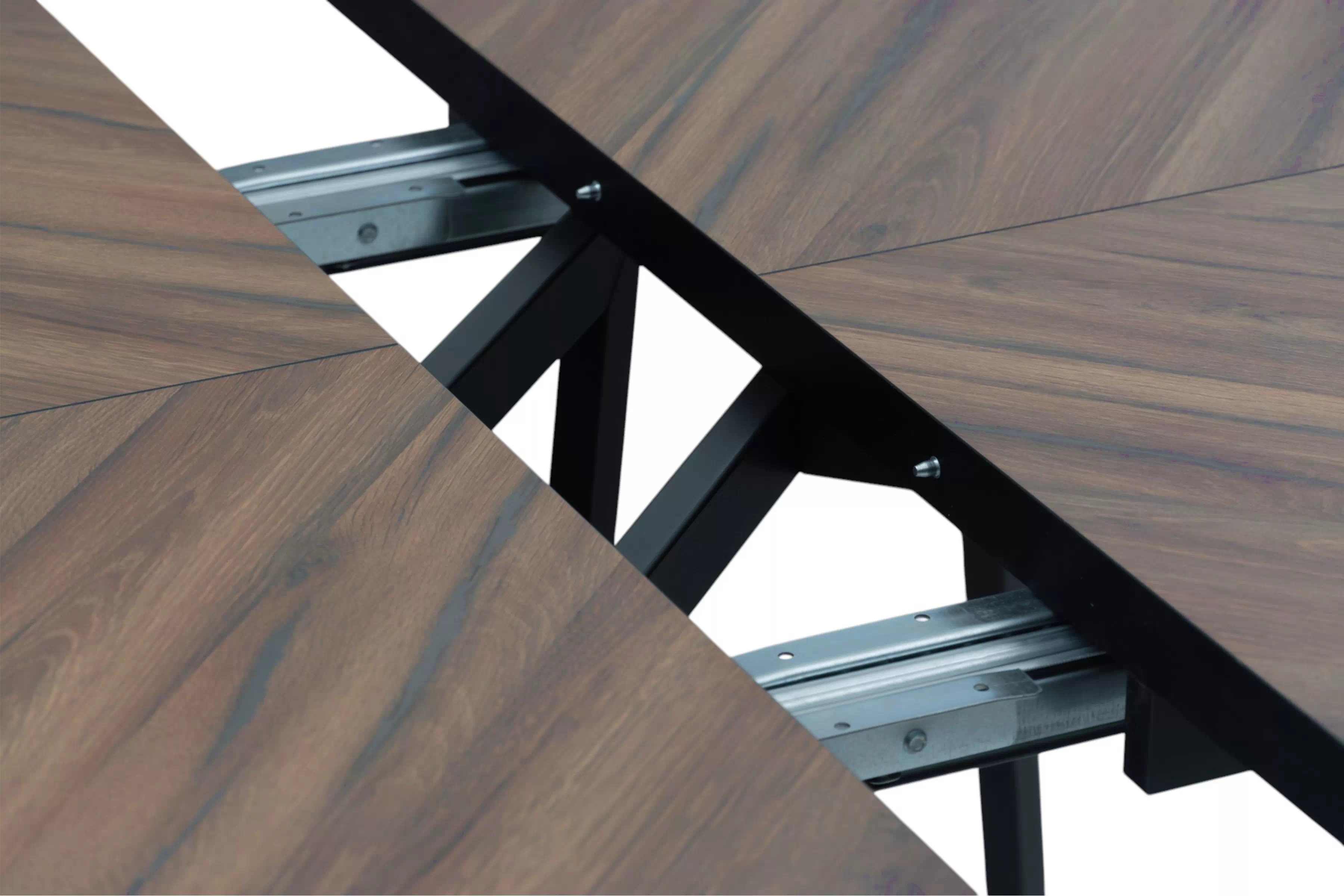 Rozkládací jídelní stůl Cedrus Rozeta 95-150 cm - dub estana / černá Stůl Cedrus 95 cm loftový rozkladany - dub estana