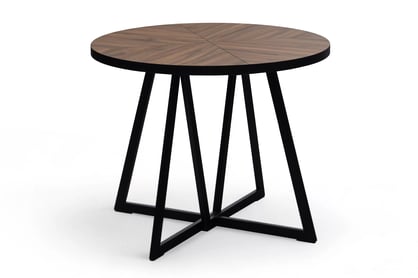 Rozkladací jedálenský stôl Cedrus Rozeta 95/150 cm loftový – dub estana / čierna