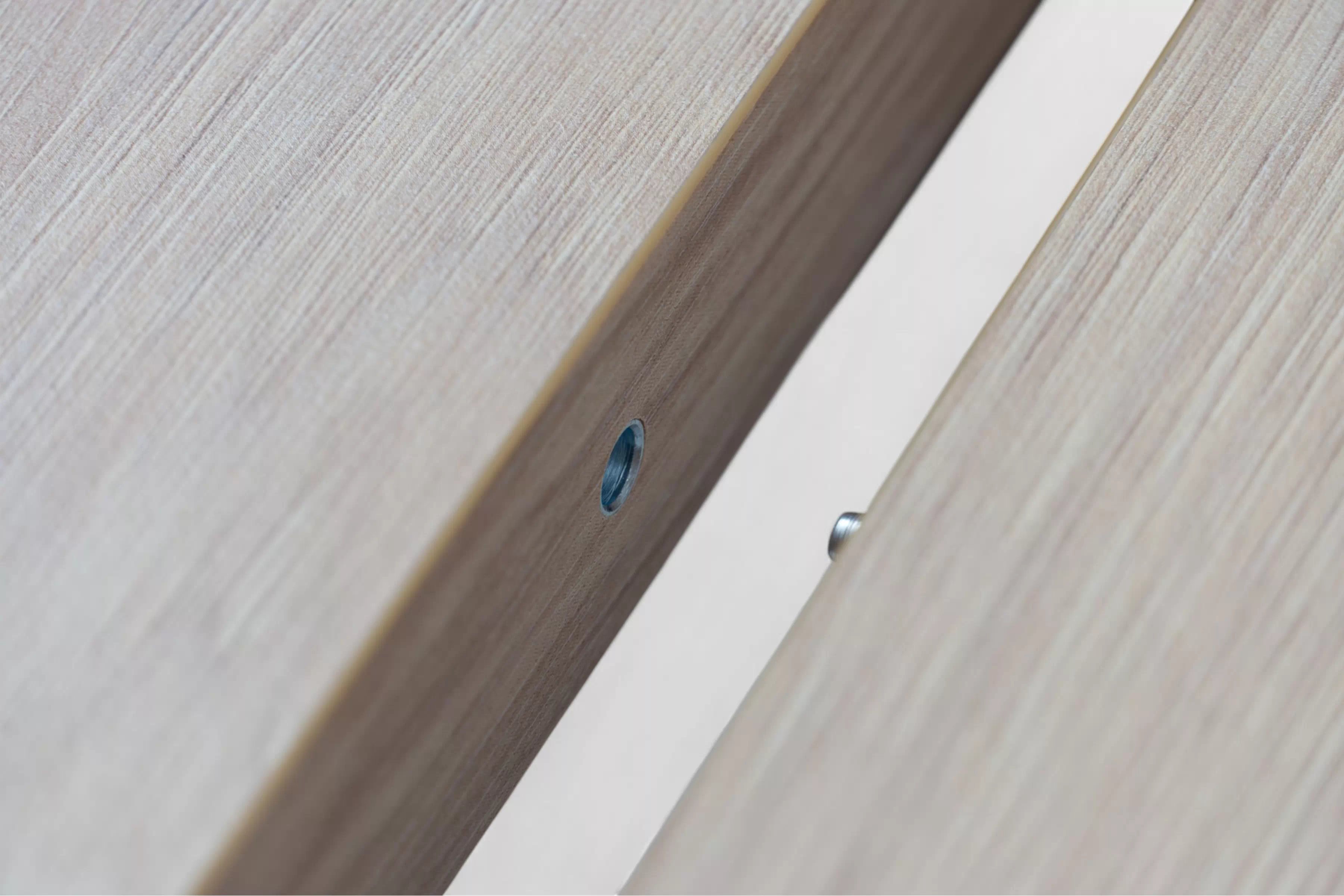 Rozkládací jídelní stůl Cedrus Linear 95-150 cm - dub hikora / černá Stůl Cedrus 95 cm loftový rozkladany - dub hikora