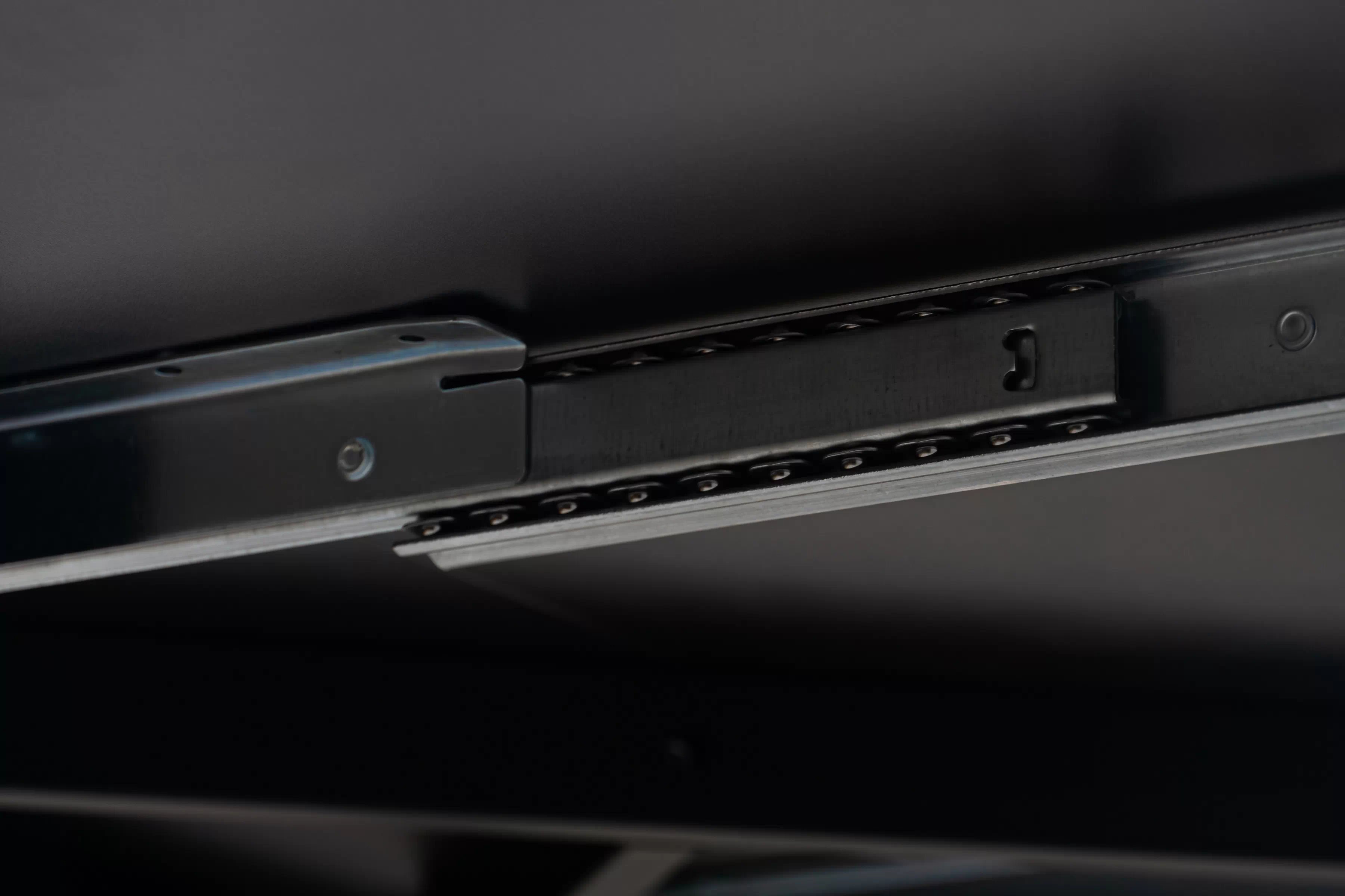 Rozkládací jídelní stůl Cedrus Linear 95-150 cm - dub hikora / černá Stůl Cedrus 95 cm loftový rozkladany - dub hikora