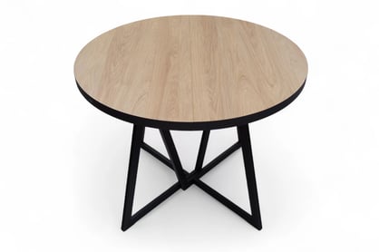 Masă extensibilă Cedrus 95/150 cm stil loft - stejar hickory / negru Stol Cedrus 95 cm mansardă rozkladany - stejar hikora