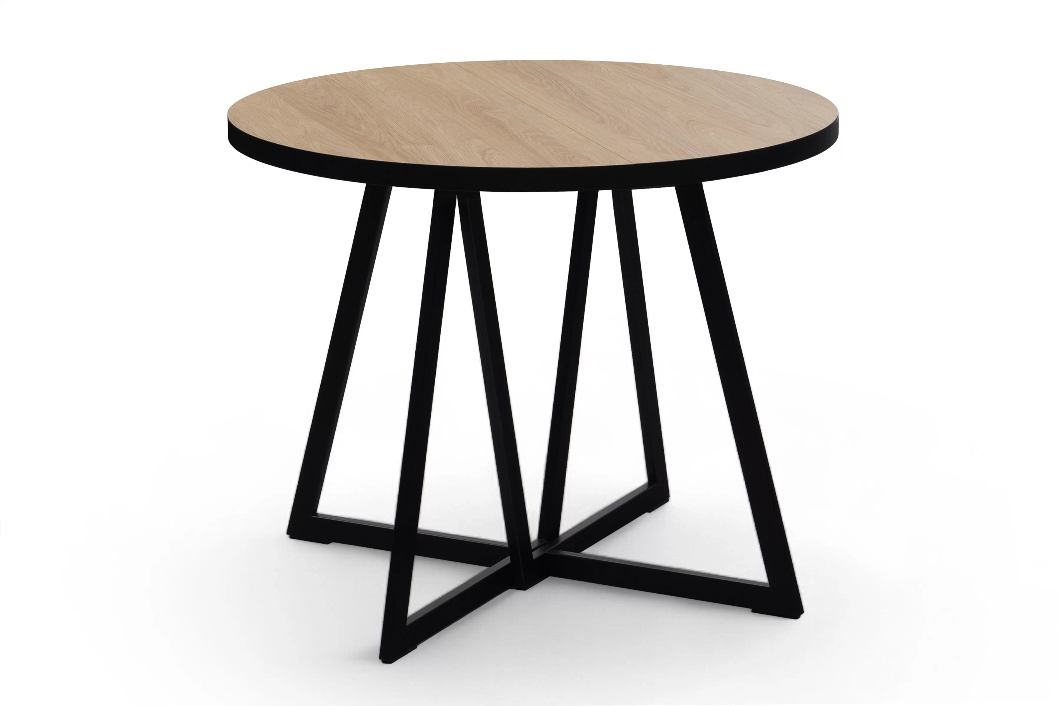 Rozkládací jídelní stůl Cedrus Linear 95-150 cm - dub hikora / černá Stůl Cedrus 95 cm loftový rozkladany - dub hikora