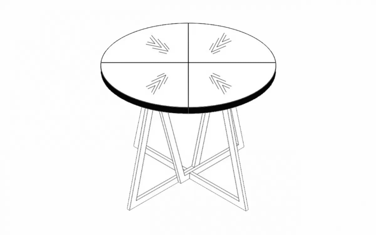 Rozkládací jídelní stůl Cedrus Rozeta 105-160 cm Stůl Cedrus Rozeta 105/160 cm loftový rozkladany