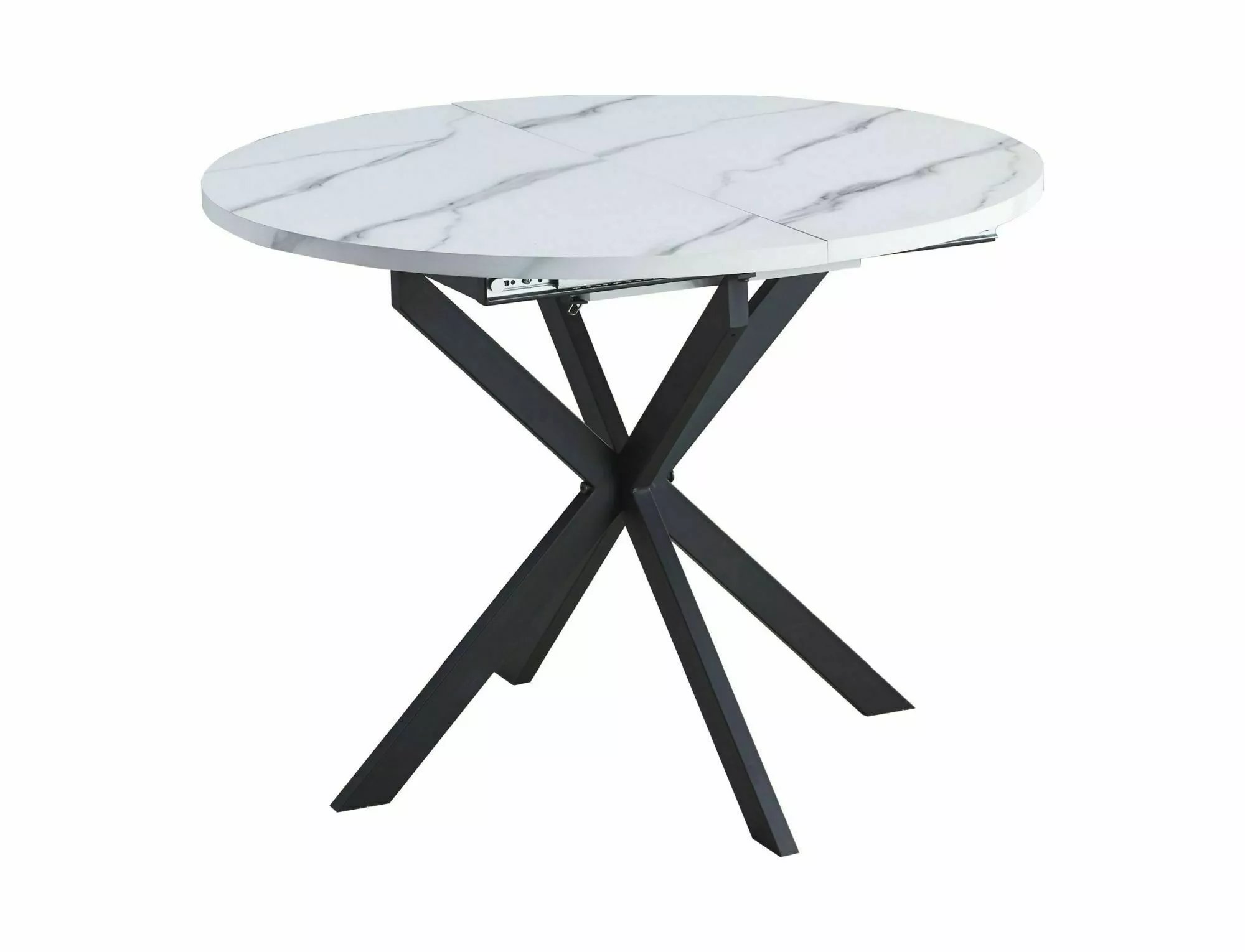 STOL GASTON BIALY mramorový efekt /Čierny MAT 100(135)X100 stOL gaston biaLy mramorový efekt /Čierny mat 100(135)x100