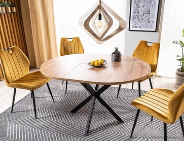 STOL GASTON DAB ARTISAN/Čierny 100(135)X100 stOL gaston dAb artisan/Čierny 100(135)x100